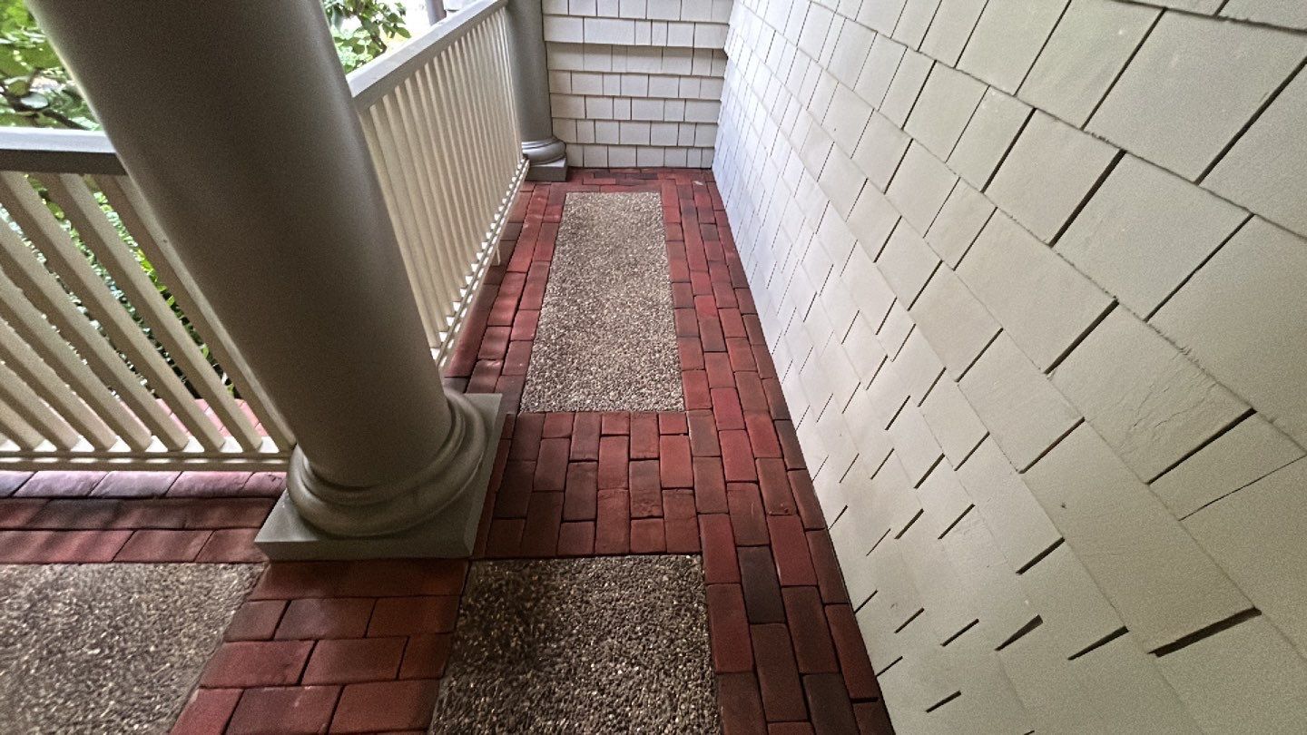 natural stone using Algaecide, soft wash soap by Northern Power Washing LLC.