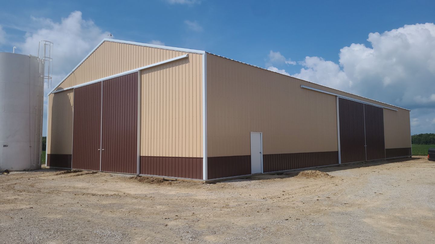 Raise post frame building