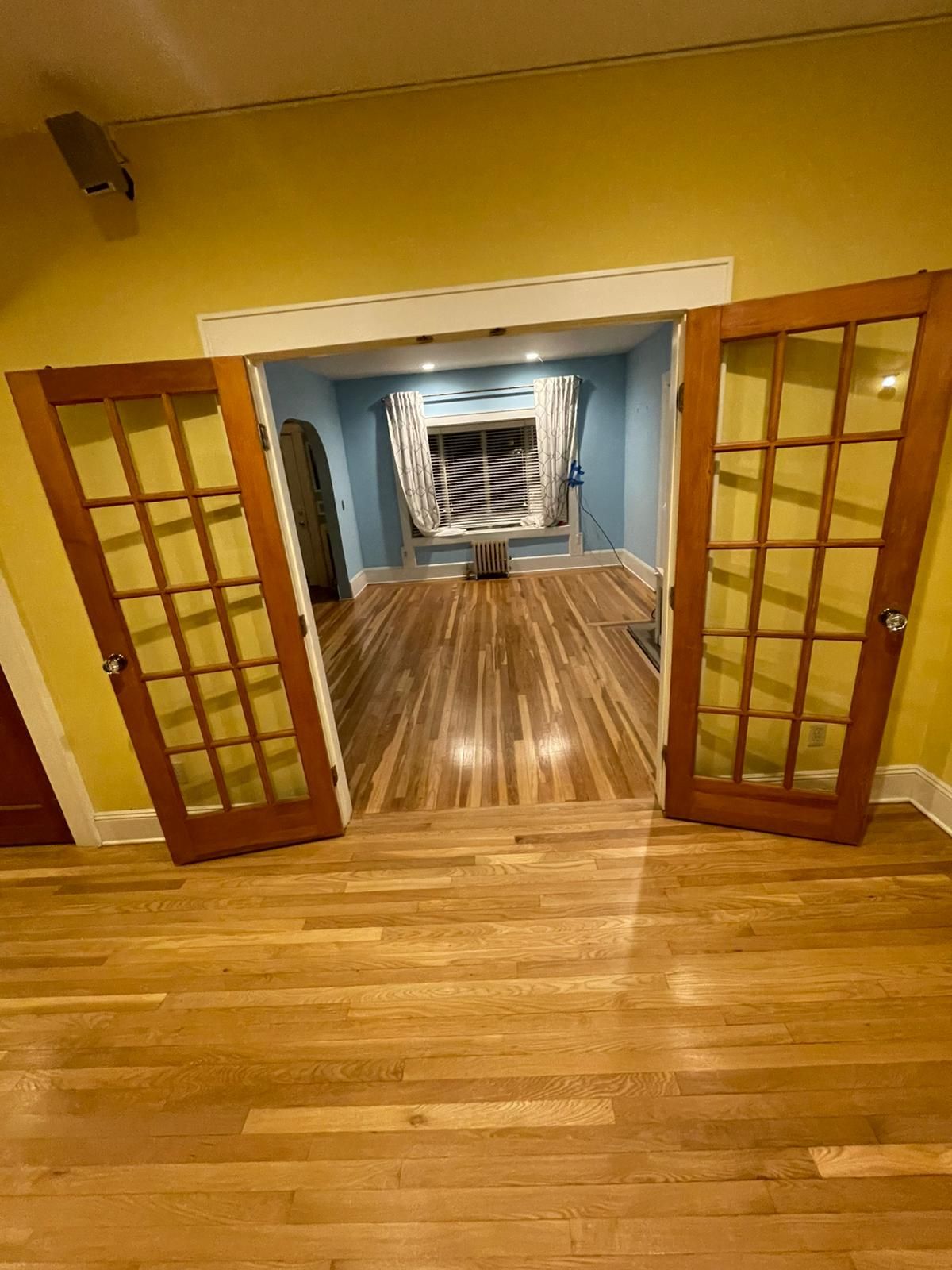 Hardwood floor repair and refinish using Duraseal Natural Stain with Semi Gloss Finish by Footprints Floors Morristown