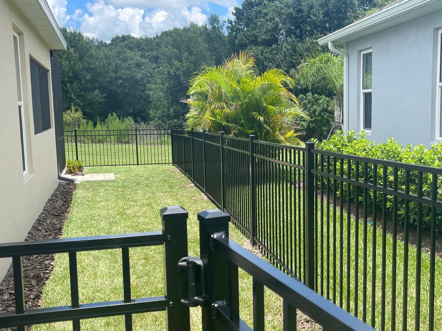 Bradenton, FL 4ft. Tall 3-Rail Black Aluminum Fence by Asap fence and gates, LLC