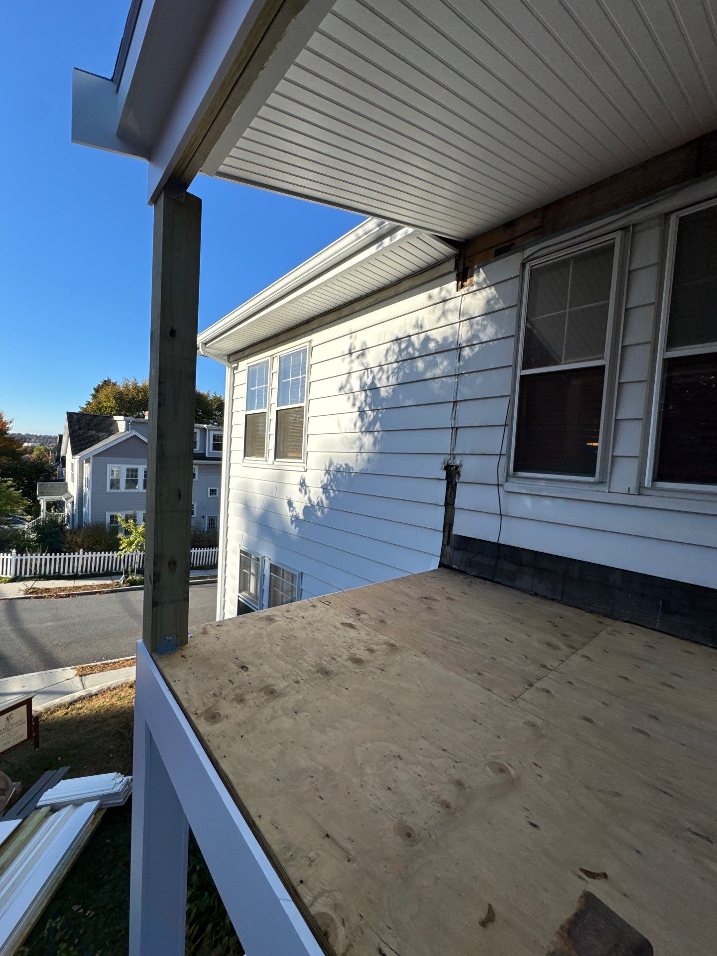 Watertown Porch EPDM Rubber Roof Installation by Mighty Dog Roofing of Greater Middlesex County