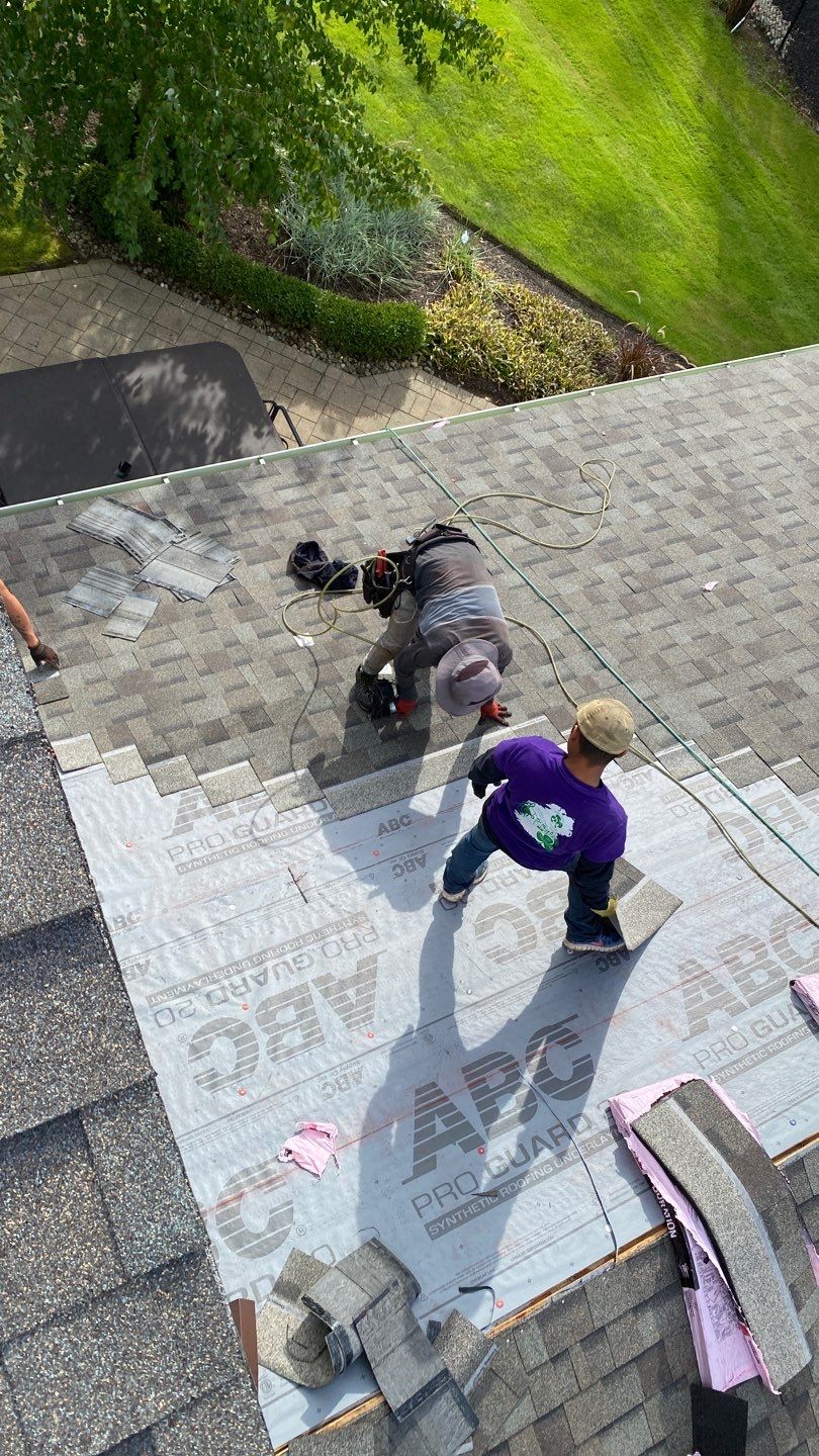 Residential Roofing Installation using Owens Corning Duration Driftwood by Absolute Roofing and Construction