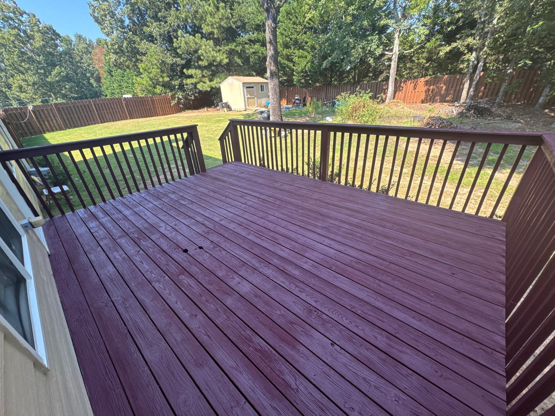 Complete Exterior House Painting and Deck Staining in Lawrenceville by Swift Home Renovations