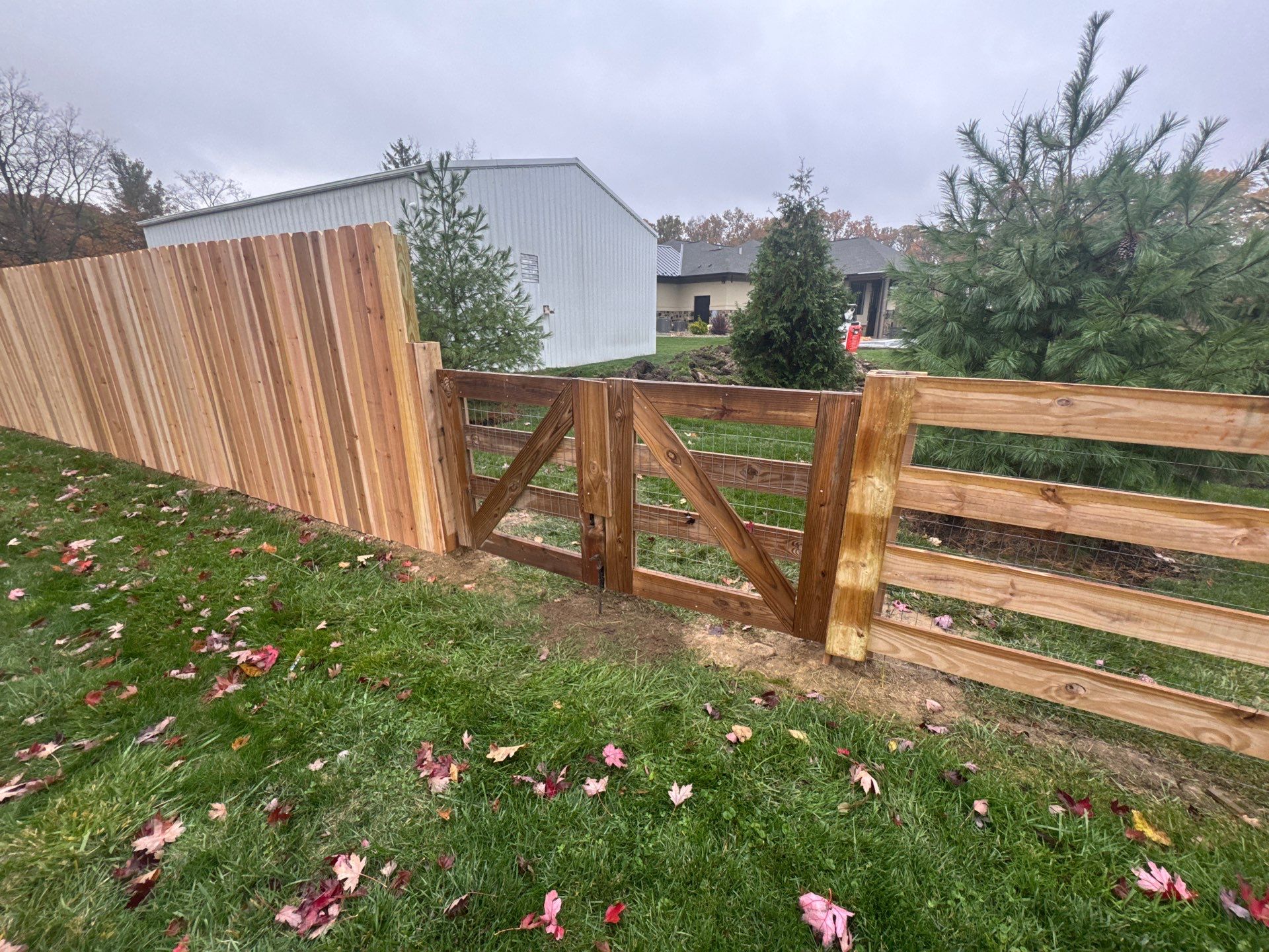 Convert Corral Fence into Privacy Fence by Farmer Home Solutions