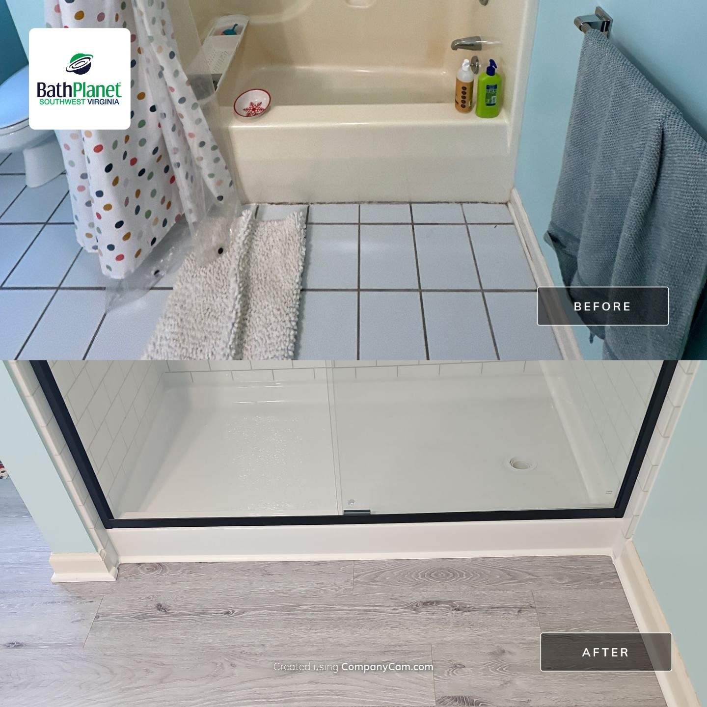 Tub to Shower Remodel by BathPlanet SW Virginia