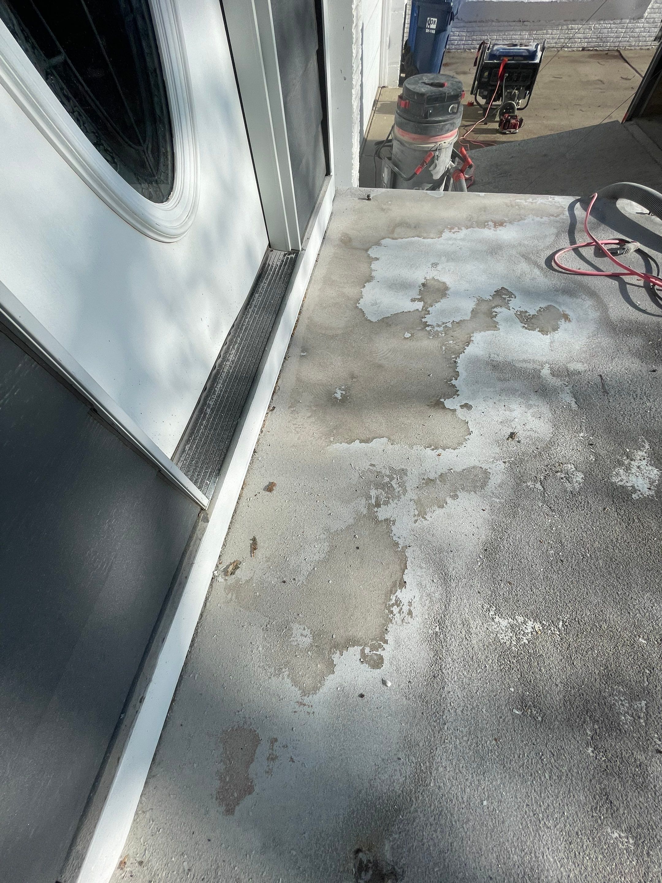 Grey Polyaspartic Porch and Stair Resurfacing in Sioux Falls by Select Painting, Coatings & Garage Cabinets