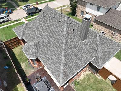 Residential Roofing Installation using CertainTeed Landmark MaxDef Weathered Wood