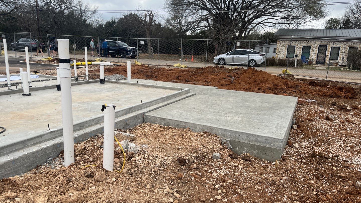 5000 gallon Wimberley Community Welcome Center using Meridian 5000 gallon, 30 degree pitched roof, silo style by Hill Country Rain Water