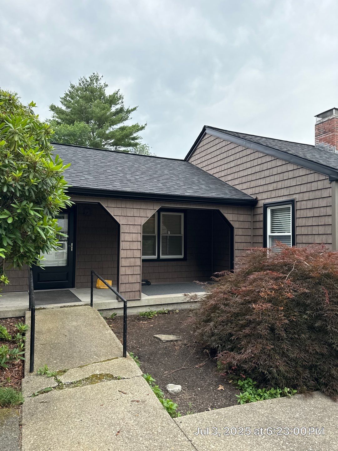 Full Exterior Renovation in Hudson, NH | OC Onyx Black Roof, Cedar Impressions Siding & Window Replacement by Compass exteriors