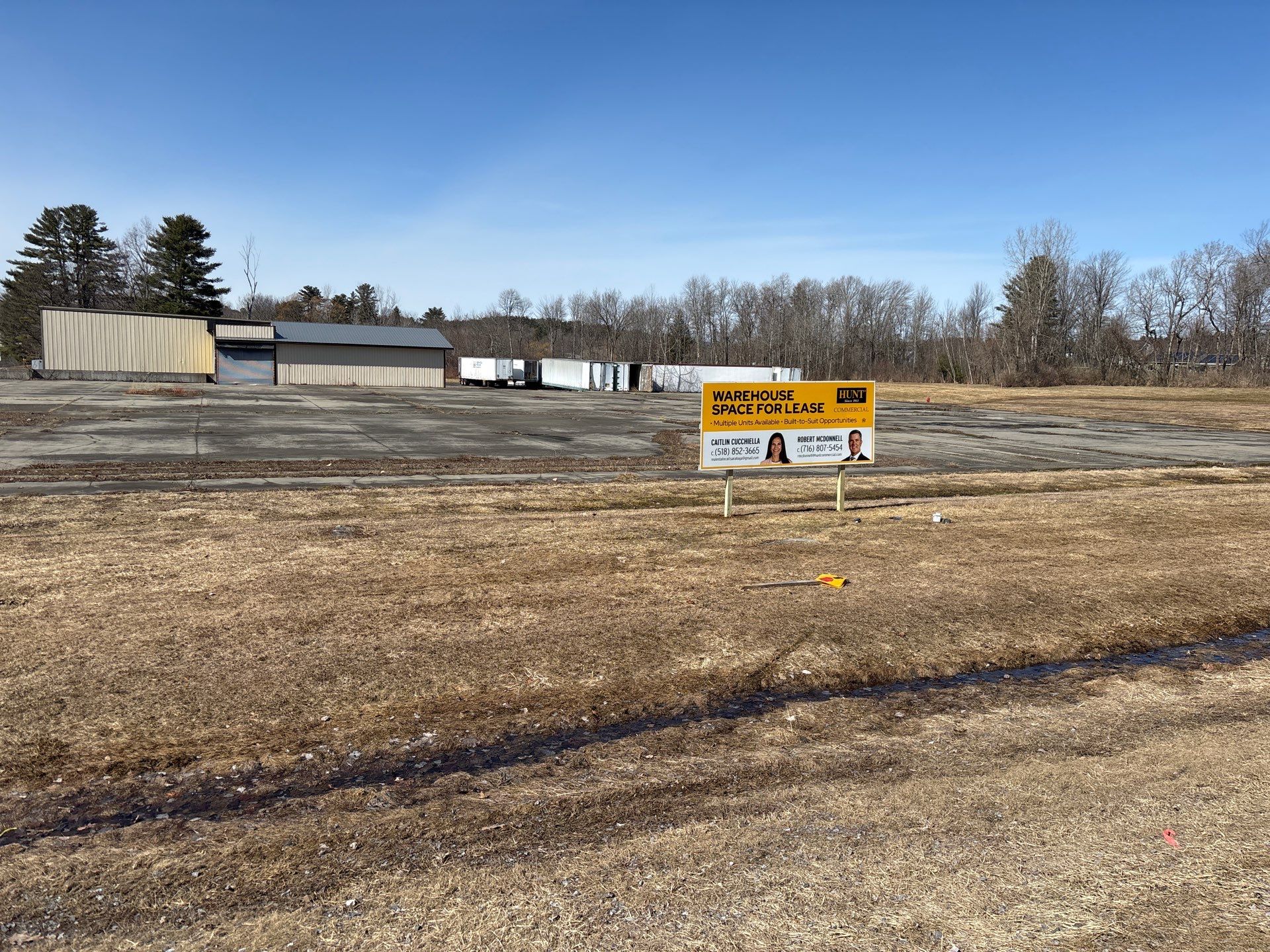 Commercial Warehouse Lease Sign Broadalbin NY by FASTSIGNS of Saratoga Springs