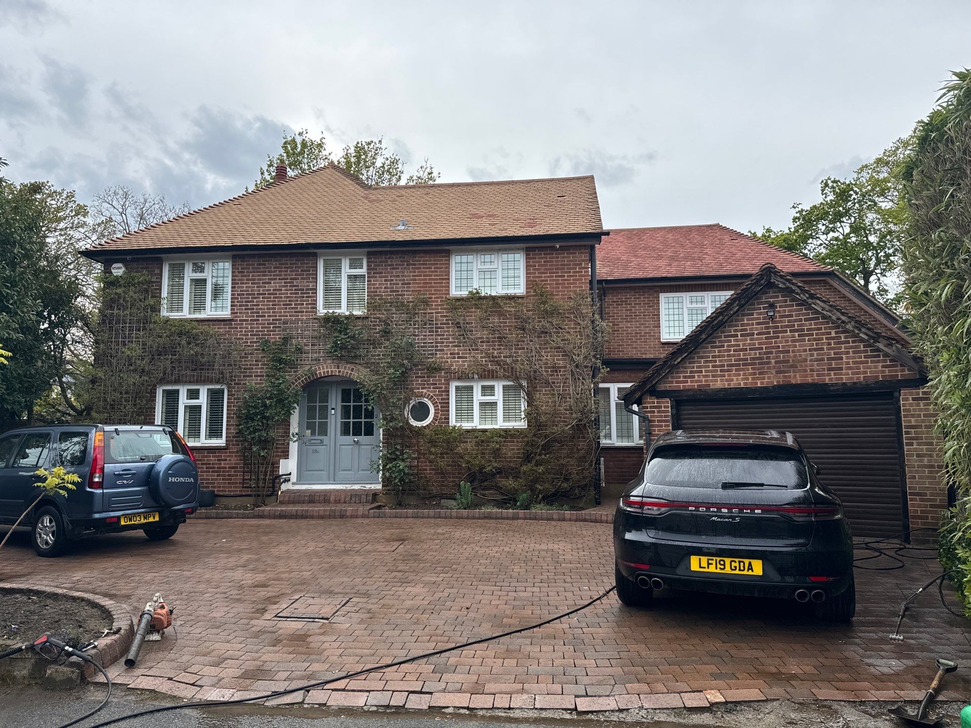 Roof Patio Driveway Clean using Mosmatic FSC and Biocide by Ges Exterior Cleaning ltd