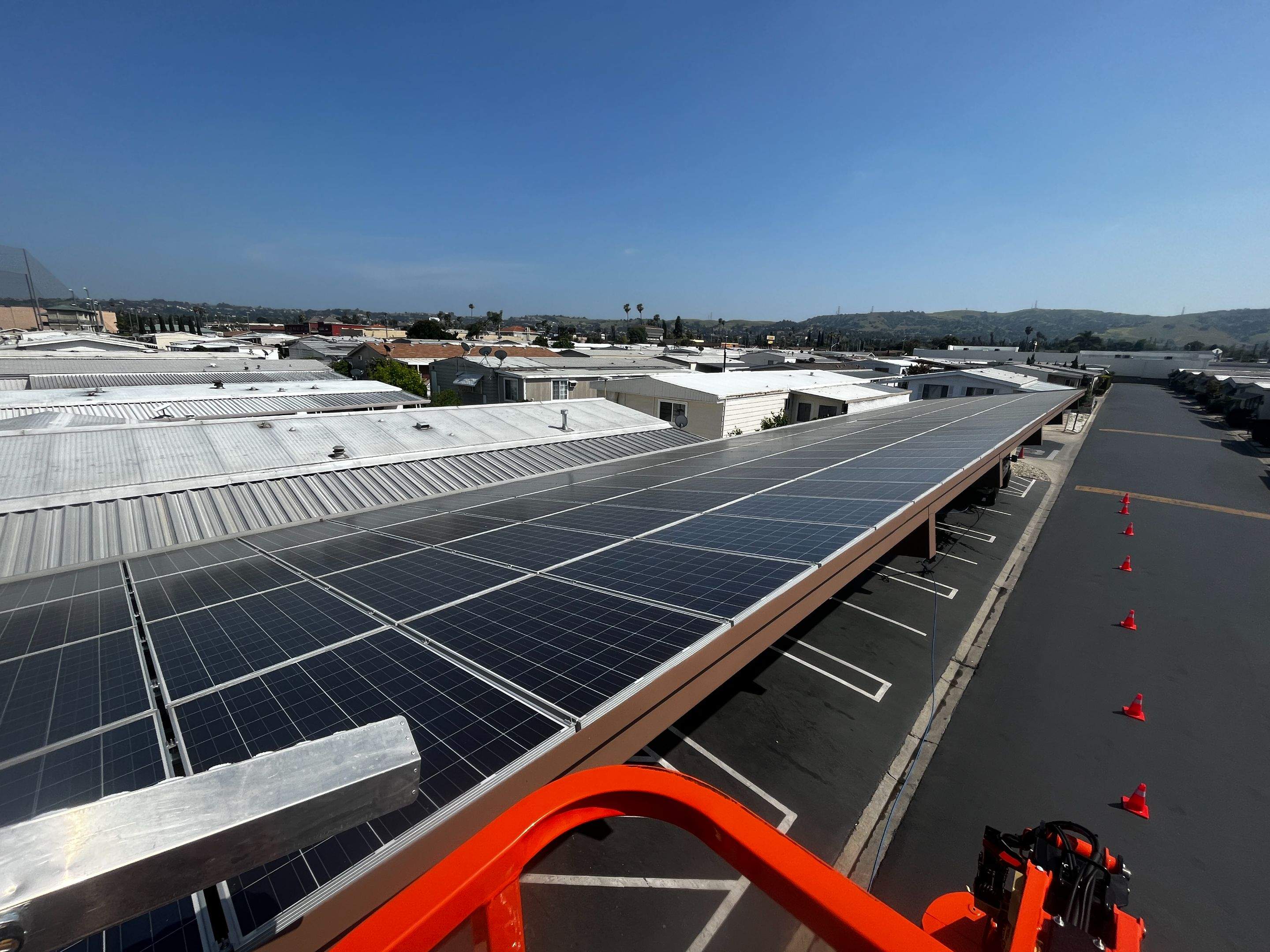 Carport Solar Panel Cleaning in Rowland Heights by Palm Coast Solar Cleaning