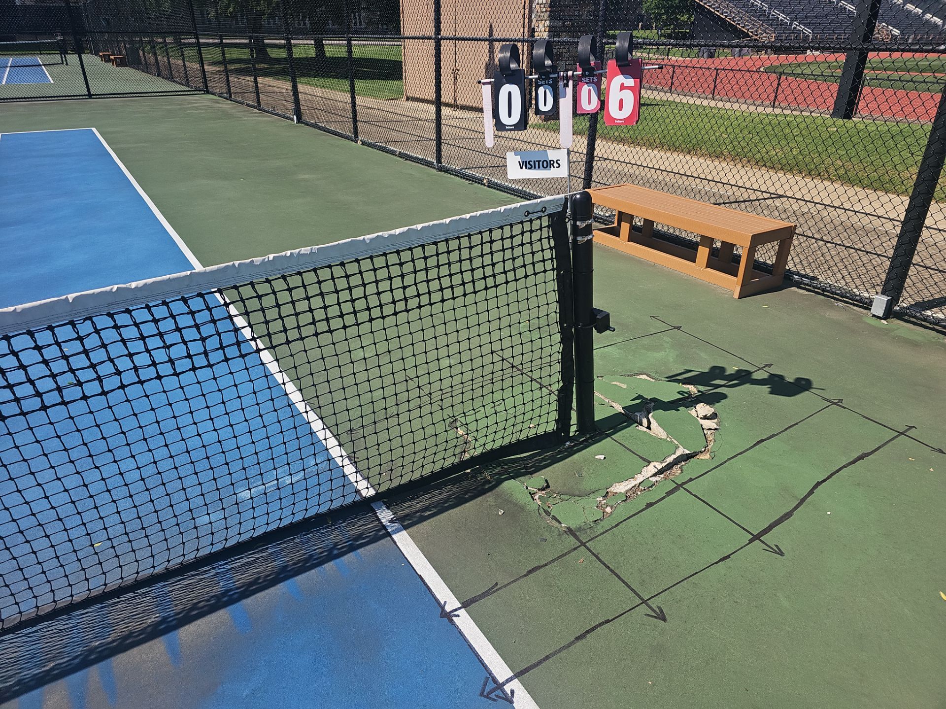 Concrete Assessment Project for Tennis Courts by Alsip Locating Service, LLC