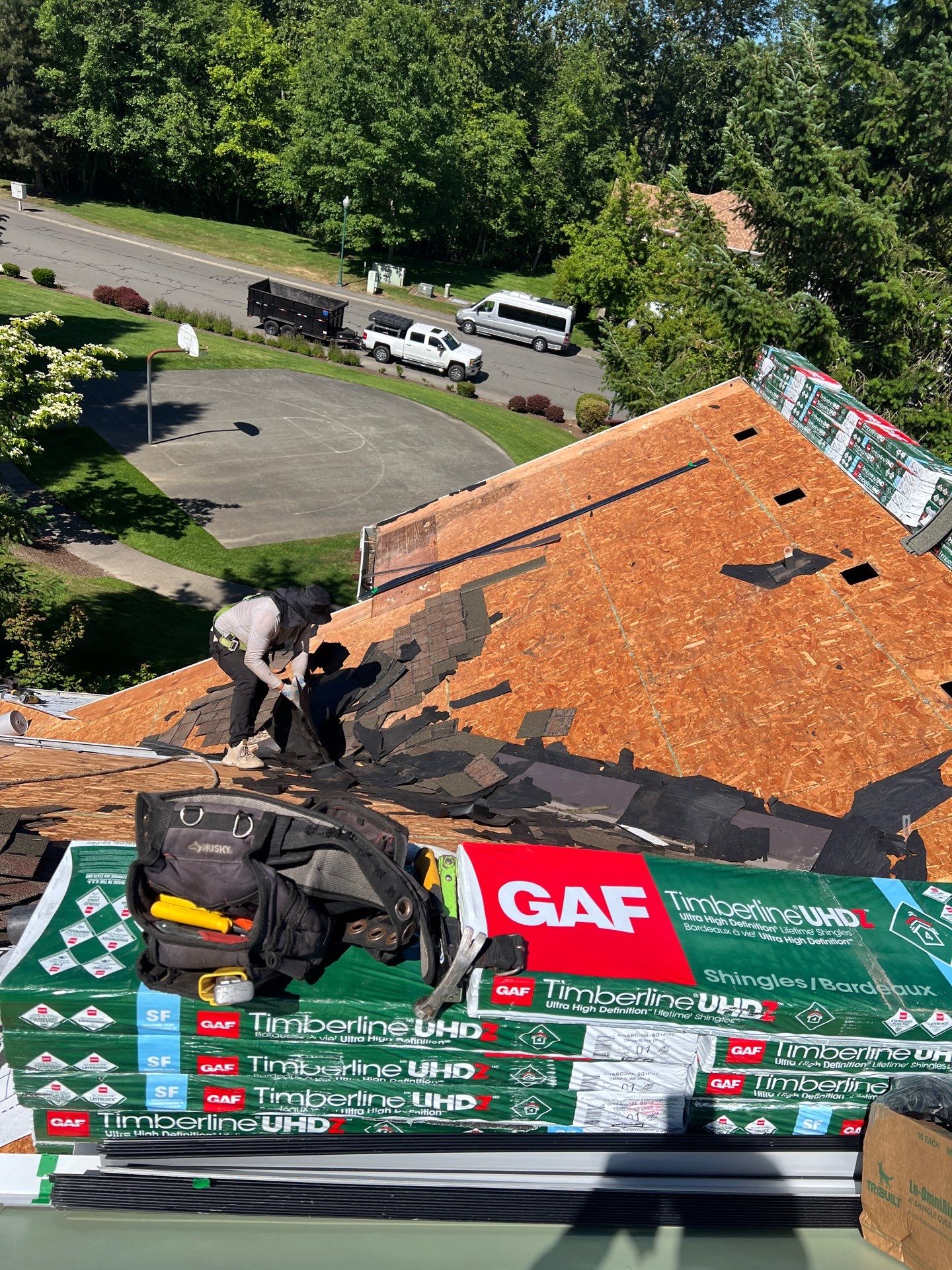 Residential Roofing Installation using GAF UHDZ Shingles by Roofing Formula LLC