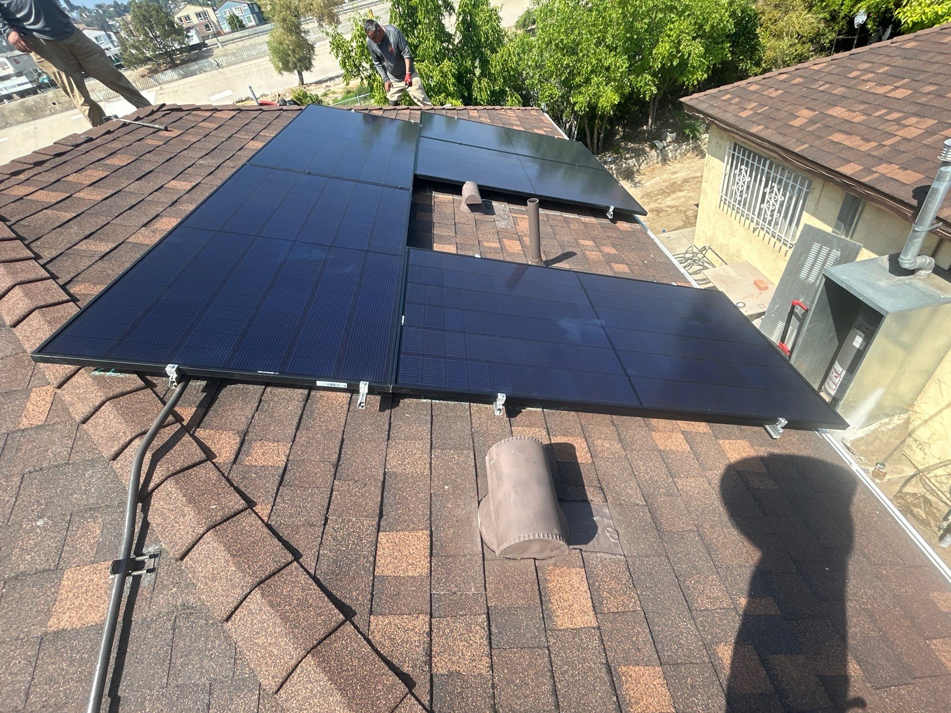 Eight Black Panels Solar Installation in Los Angeles by AWS Solar