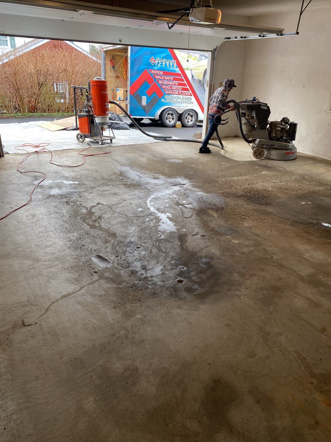 Large Patio + Garage Project in Pittsburgh by Floors in a Day, Inc