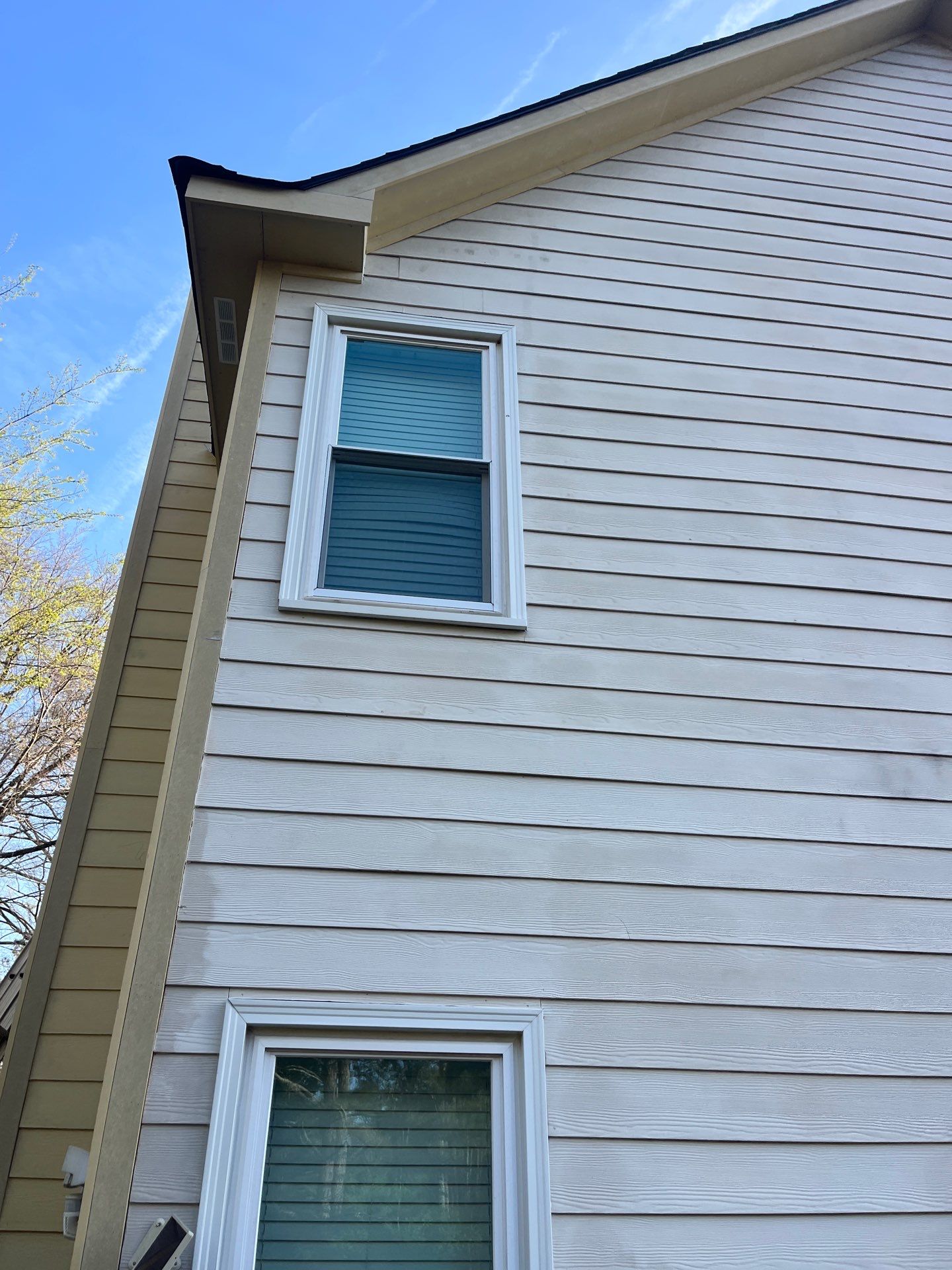 Marietta, GA Chimney Siding, Fascia, and Soffit Replacement using James Hardie Lap Siding, Hardie Trim, and Hardie Panel by Nelson Exteriors 