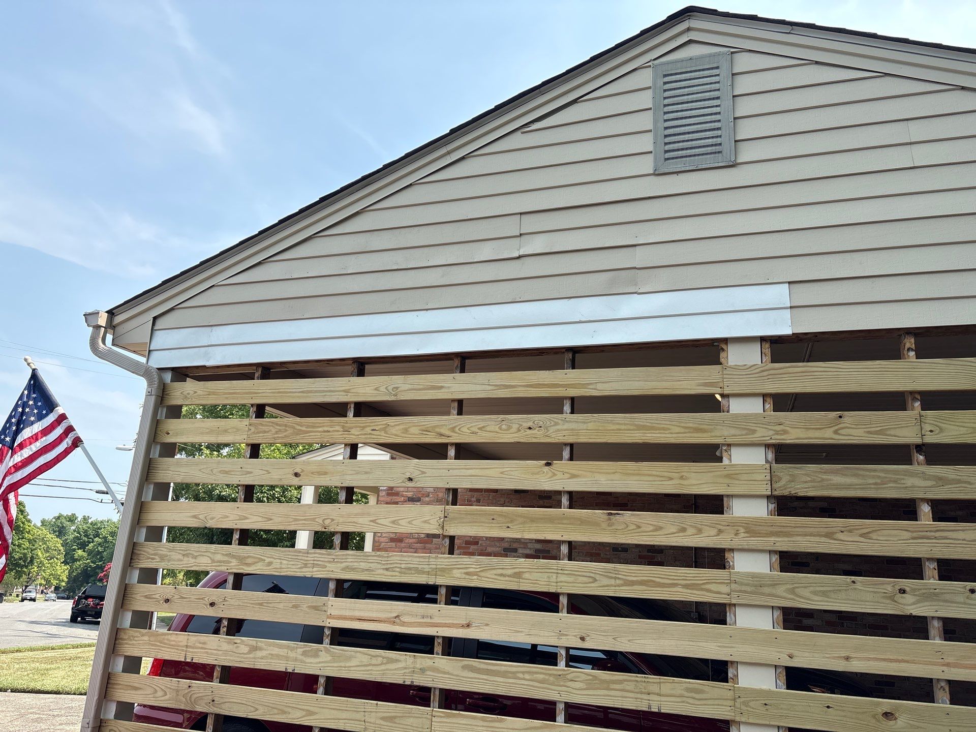 Carport Structural Repair and Custom Privacy Screen Installation in Leesburg by Contracting Bros Llc