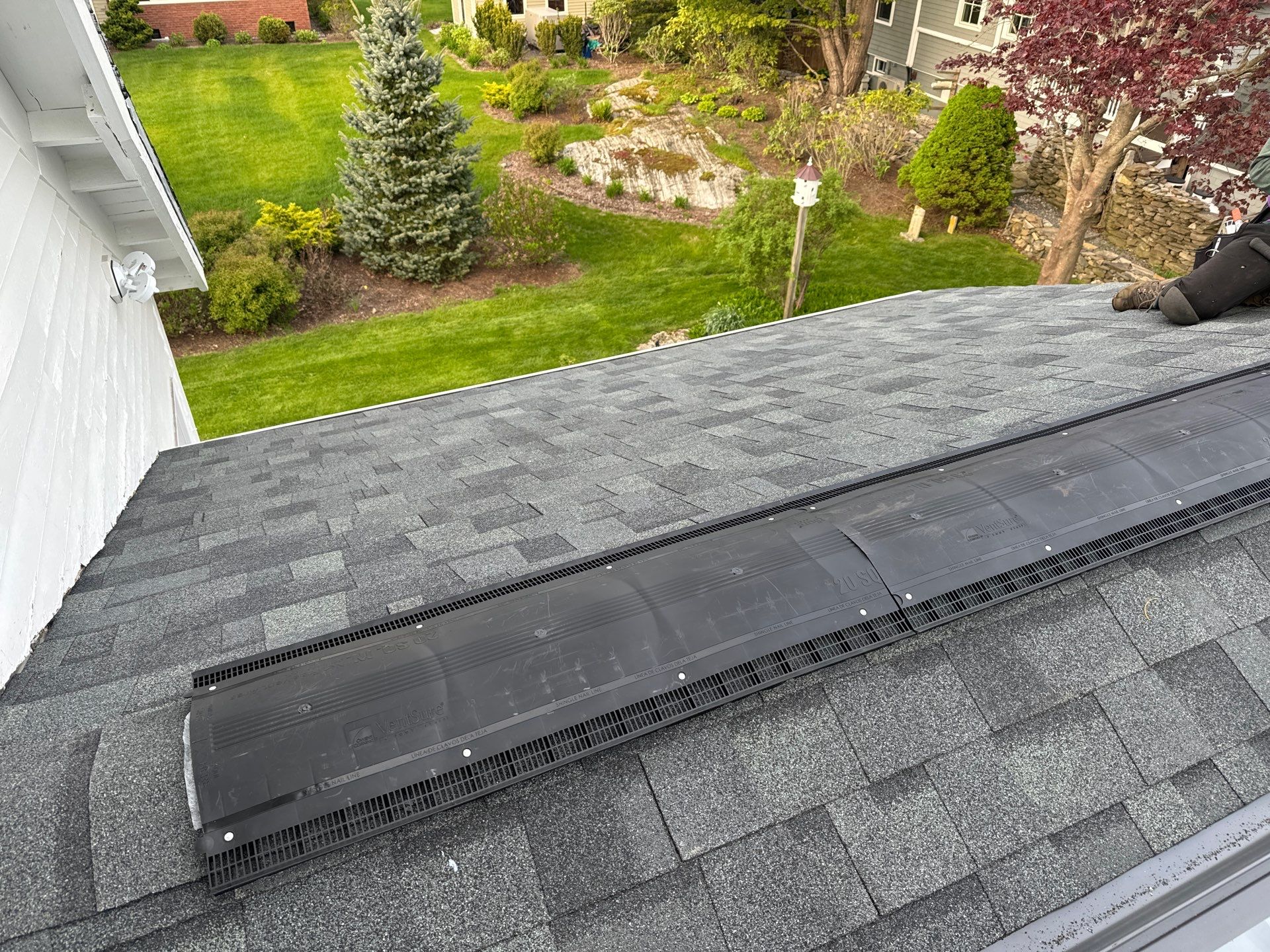 Six Squares of Owens Corning Shingles, and a Velux Skylight in New Castle, NH by Tall pine roofing