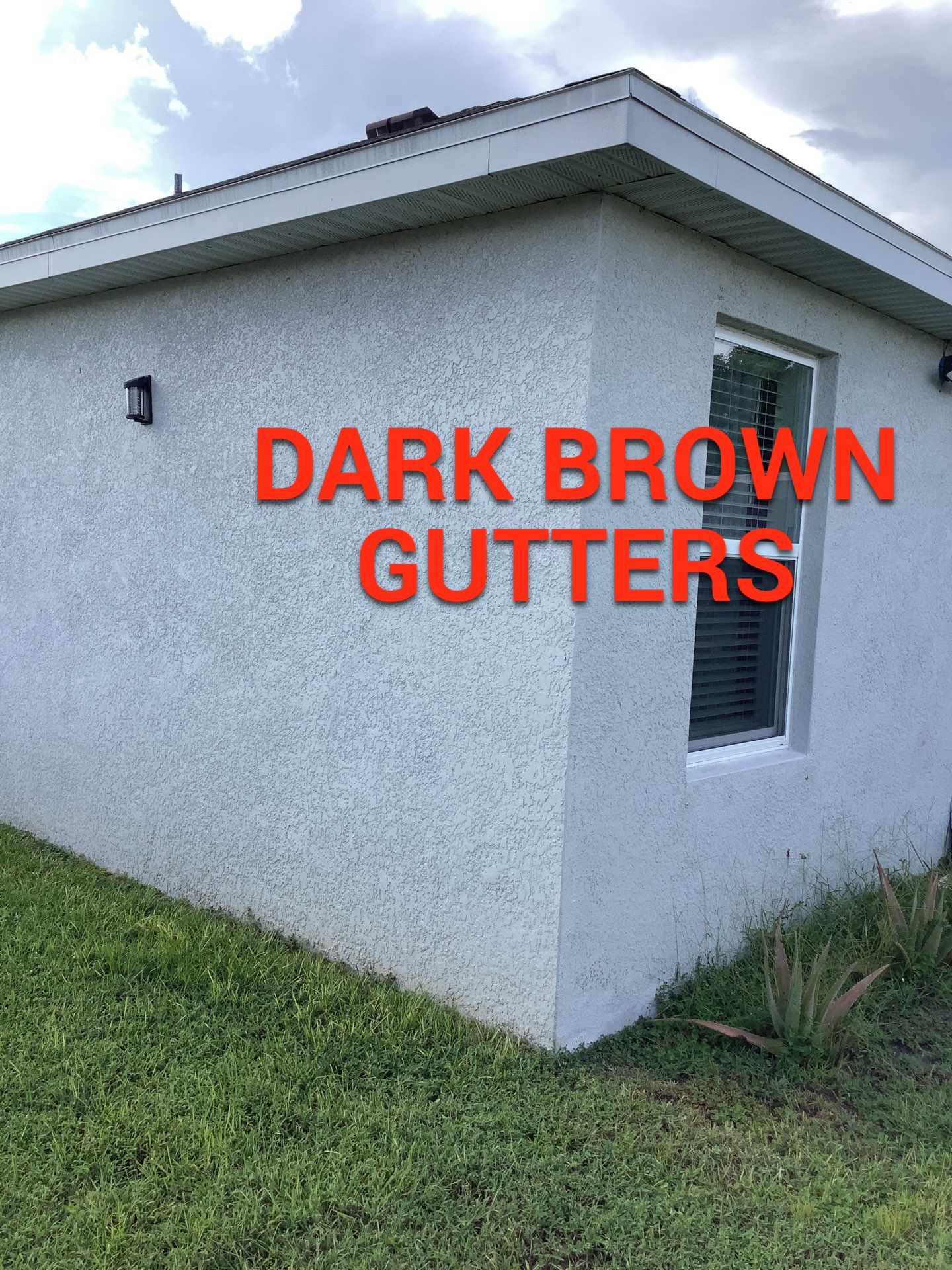 Brown Seamless Gutters using Royal Brown in Cape Coral FL by Gutter Professors