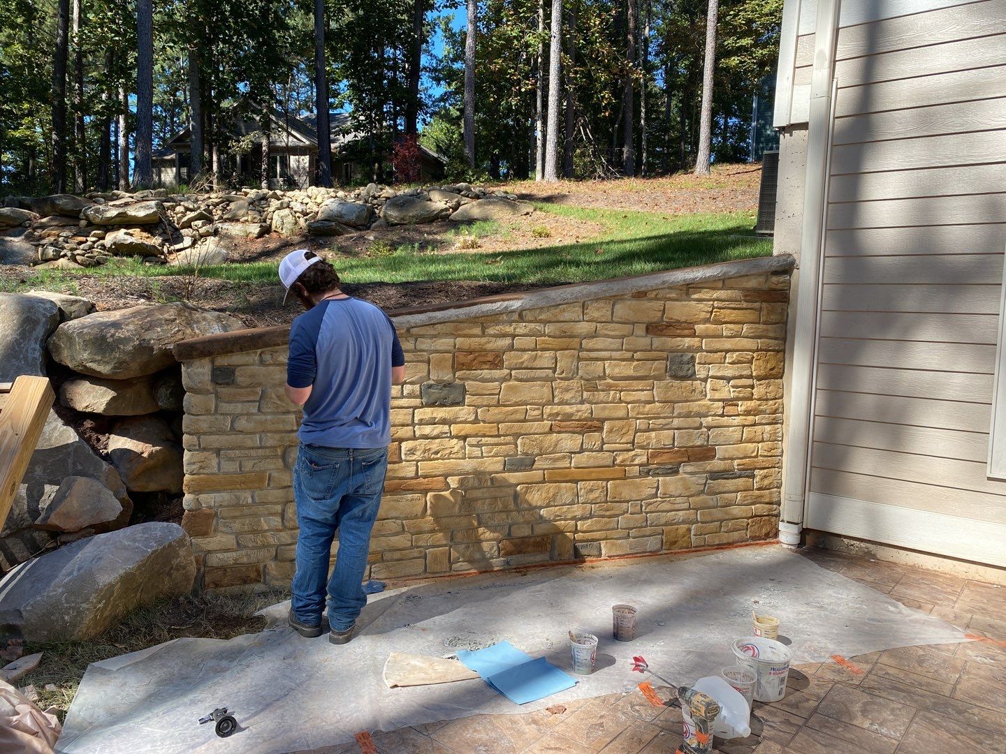 Outdoor Kitchen using Clifrock Panels by Xtreme Concrete Services