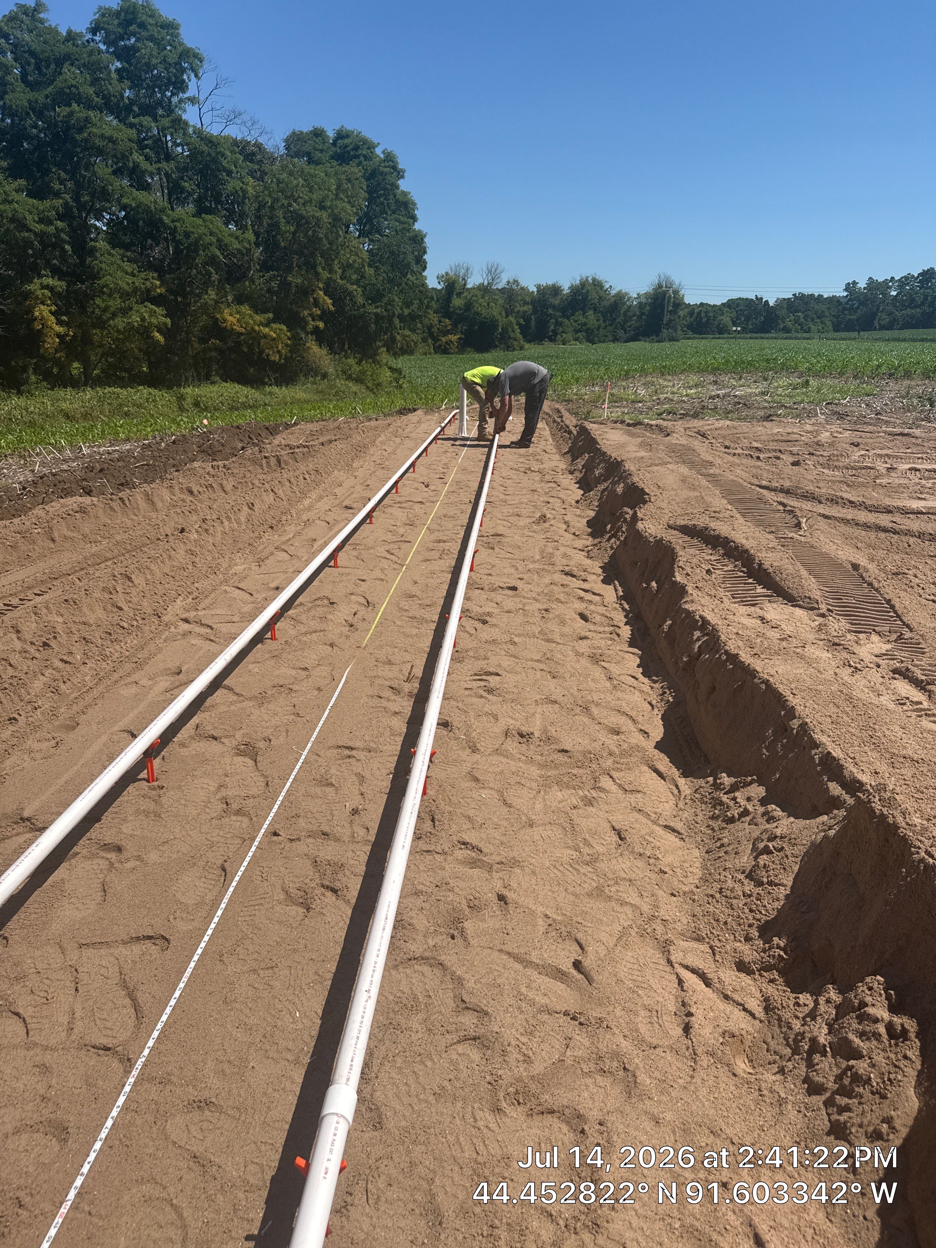 Excavation and Underground Plumbing Installation in Gilmanton, Wisconsin by Gunderson Plumbing & Concrete LLC