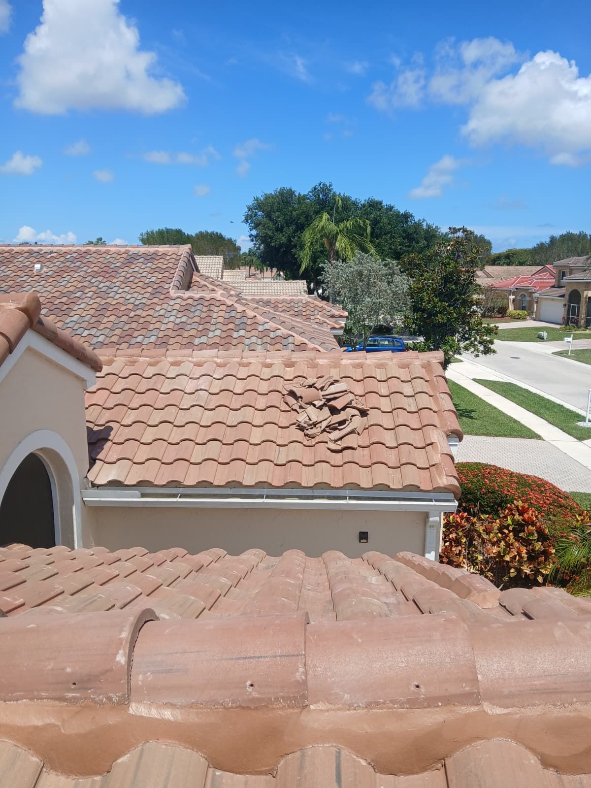 New Barrel Tile Roof Installation and Decking Repair in Boynton Beach by Aastro Roofing