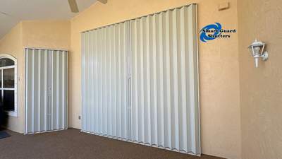 Accordion Shutters in White