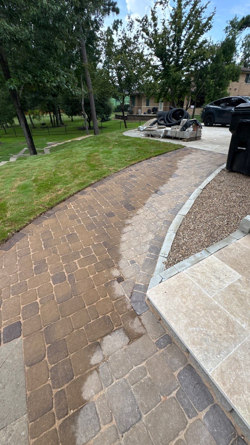 🏡 Duane’s Complete Retainer Wall & Hardscape Walkway by Texas Urban Elements