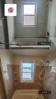 Shower wall and window trim replacement