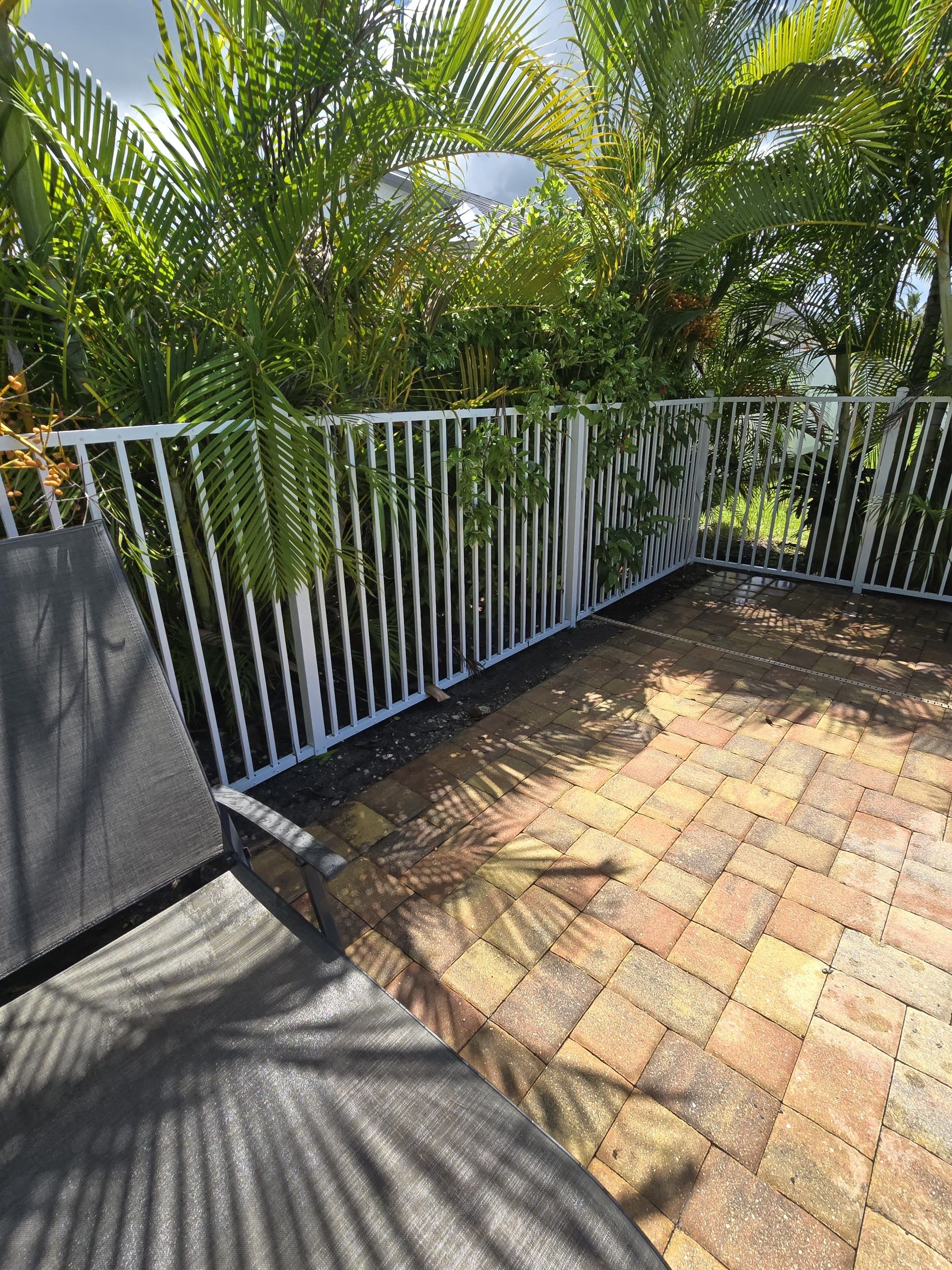 Commercial White Aluminum Pool Fence Installation in Naples by True Fence LLC