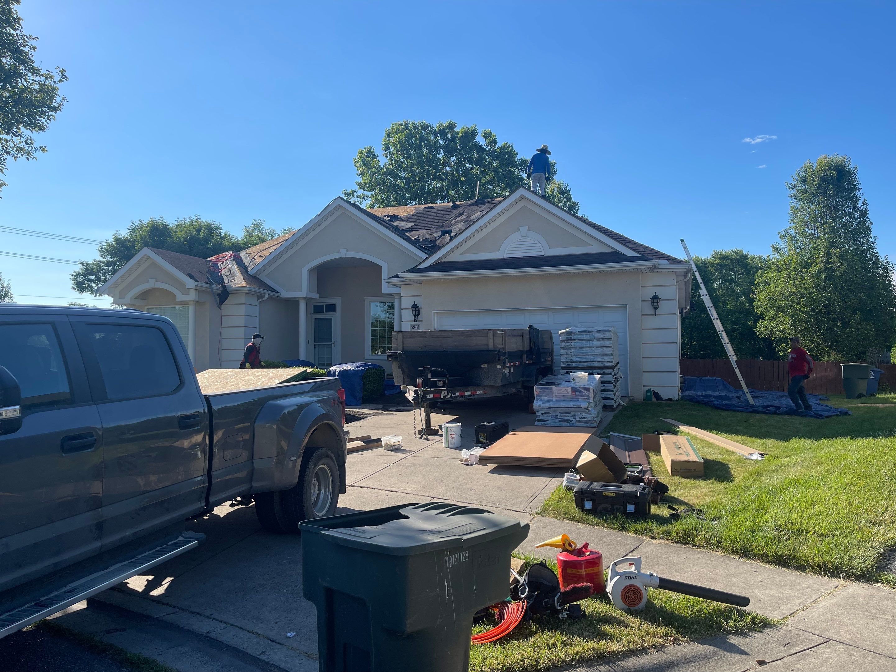 Residential Roofing Installation using IKO dimensional shingles by SOS Home Ohio 