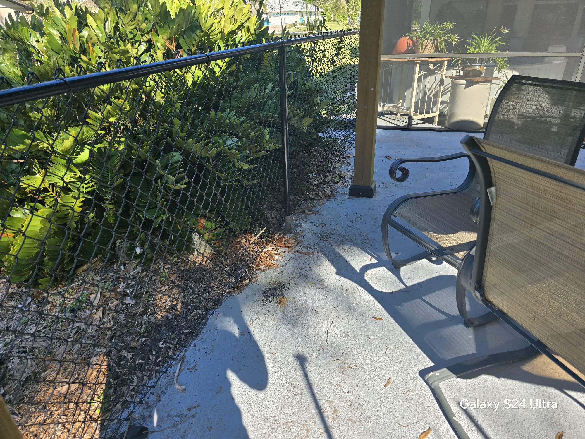 Black Chain Link Fence Installation in Port Charlotte by True Fence LLC