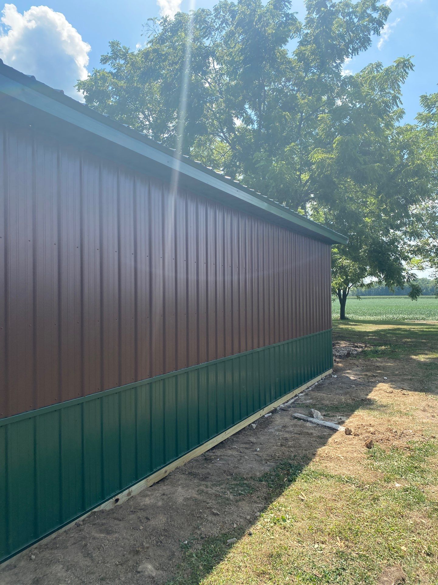 Multi-Bay Custom Pole Barn Construction in Arlington, Indiana by The Barn Builders 