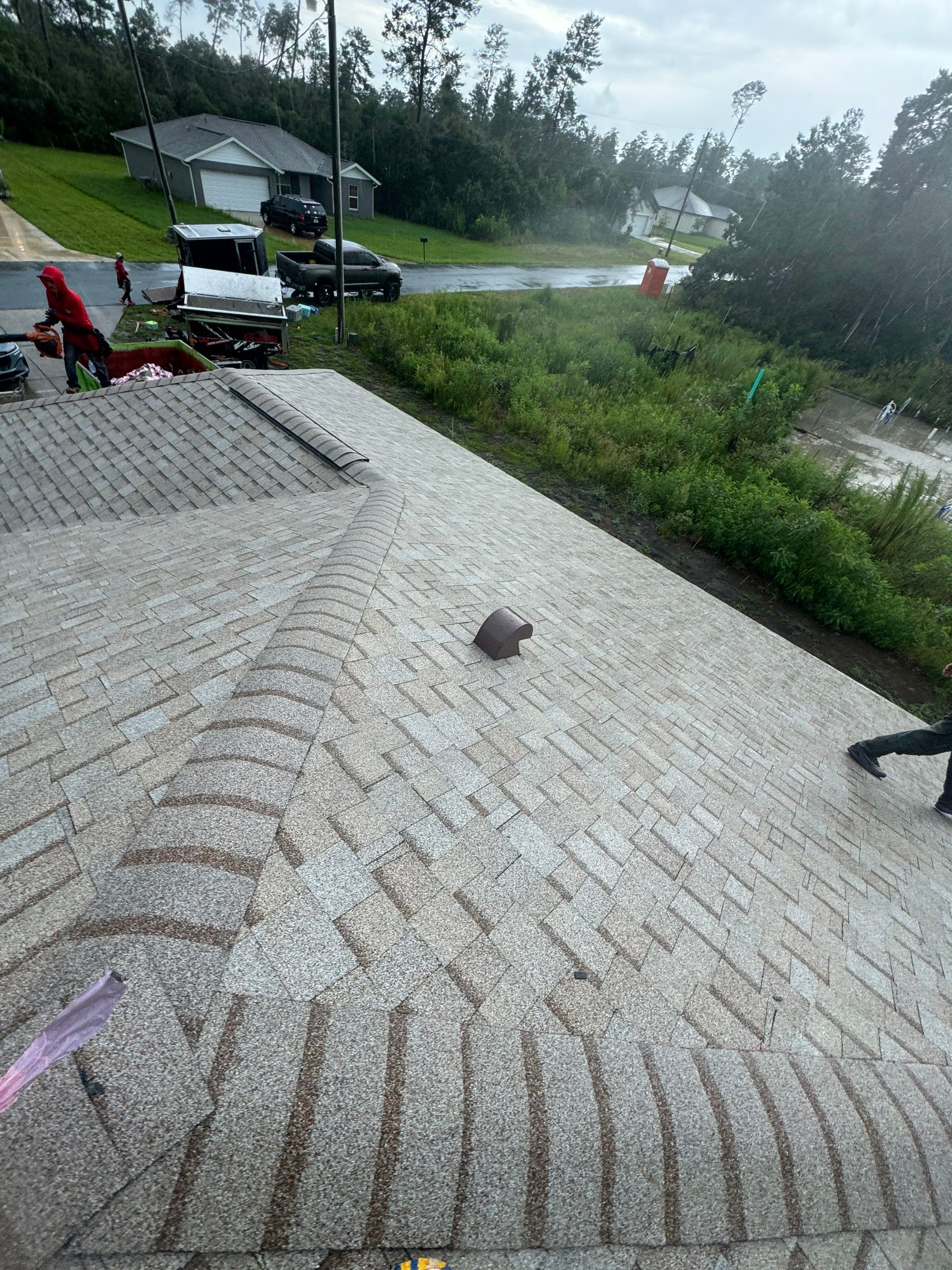 Amber Color Shingles on a new Ocala Reroof by Brehm Roofing