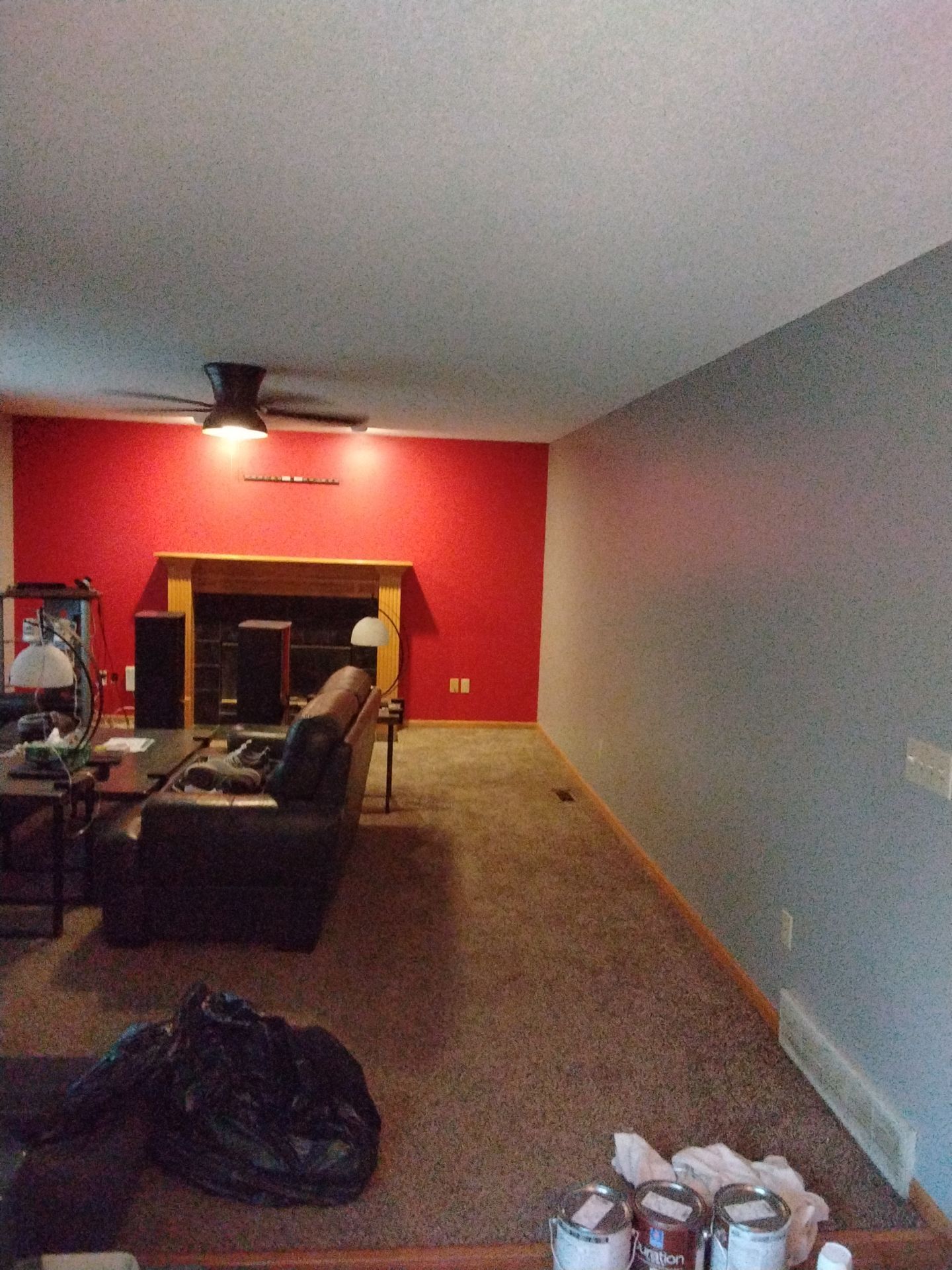 Repaint Accent Walls with Color Change and drywall repairs by Midwest Paint LLC
