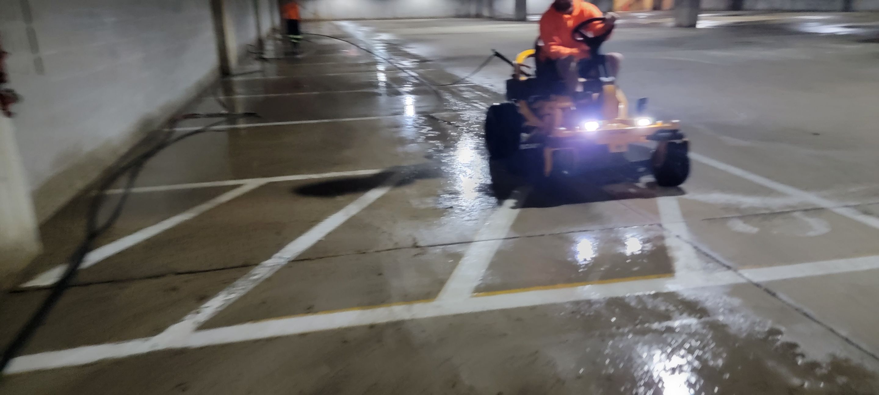 Downers Grove, Parking garage by Northern Power Washing LLC.