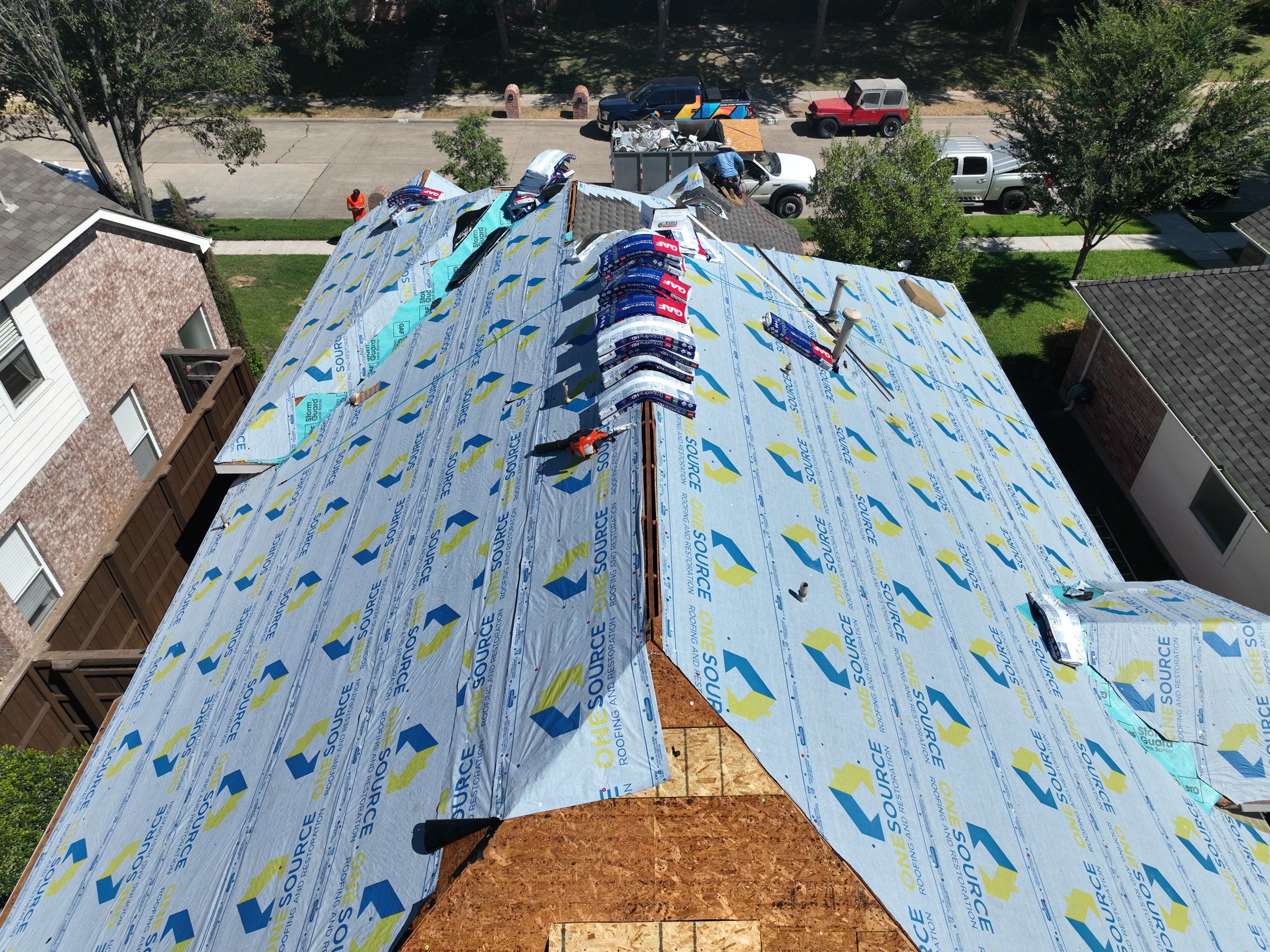 Residential Roofing Installation using GAF Timberline HDZ Weathered Wood by OneSource Roofing and Restoration