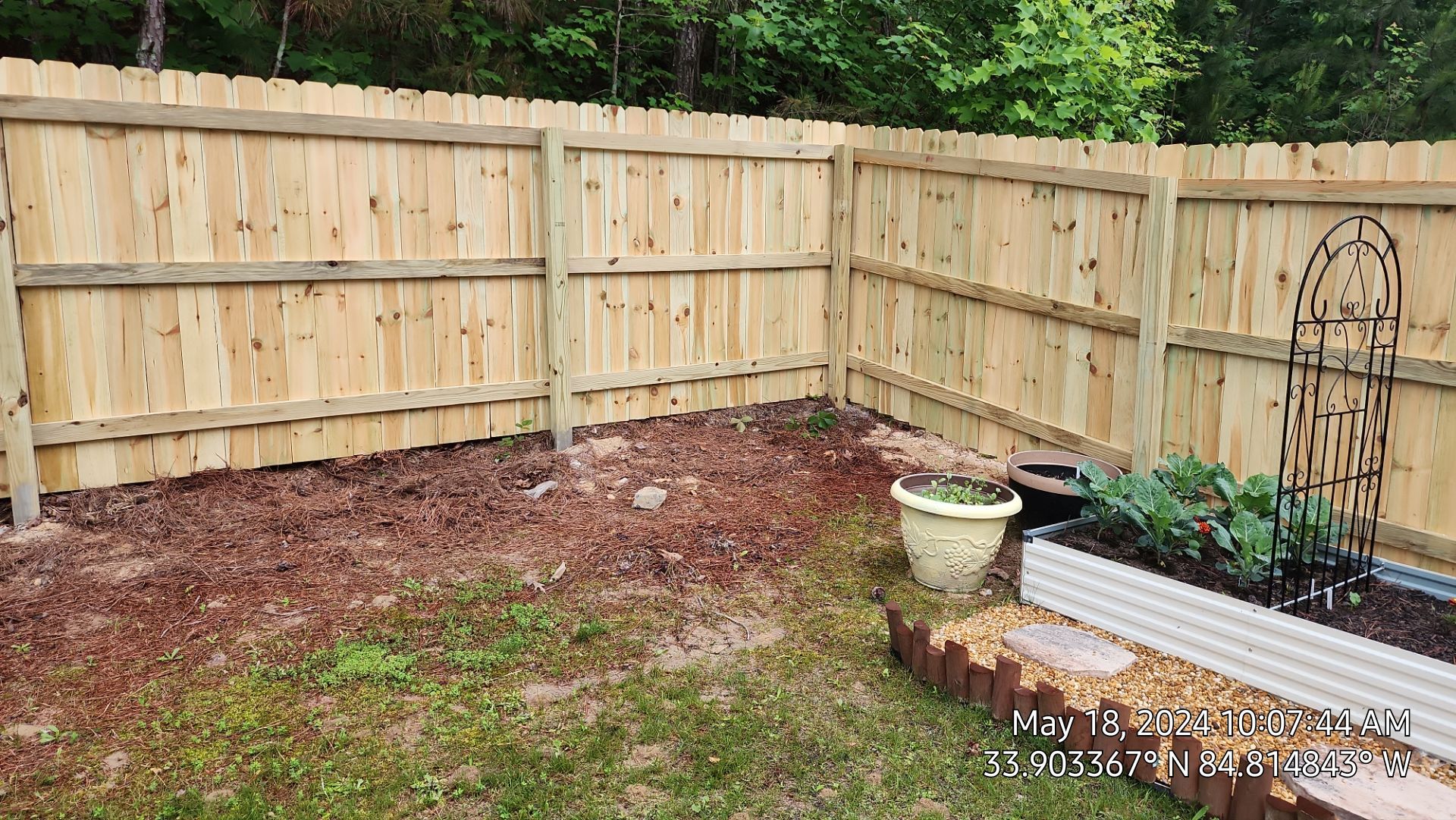 Dogear Wood Privacy Fence by Titans of Timber Fence & Stain