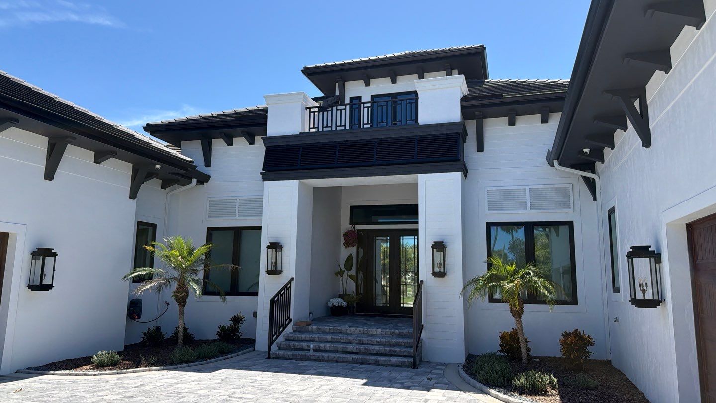 Decorative Bahama Shutter (Matte Black) by Smart Guard Shutters