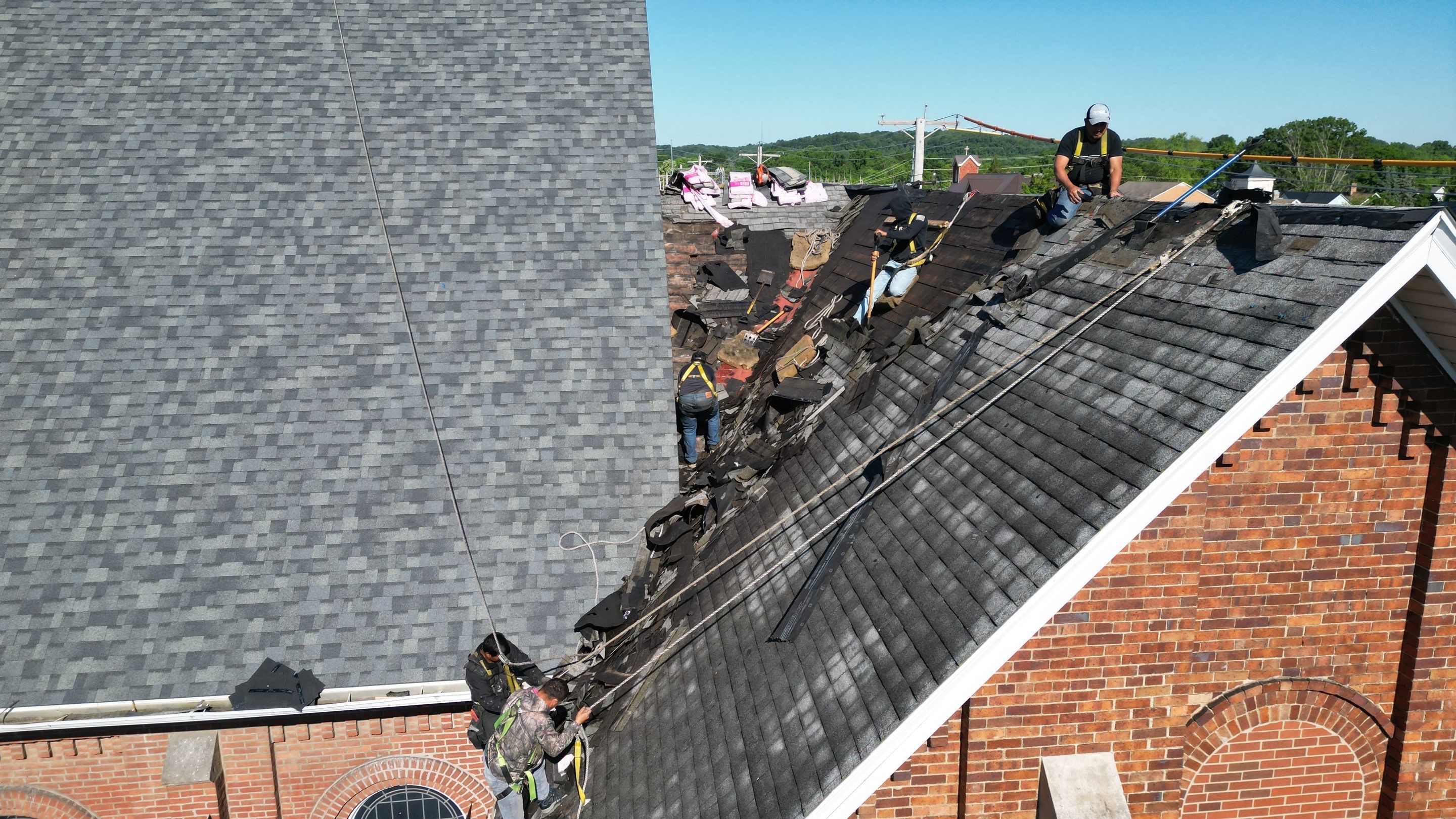 Commercial Roofing Installation using Duration Series Shingles - Estate Gray by RoofX 