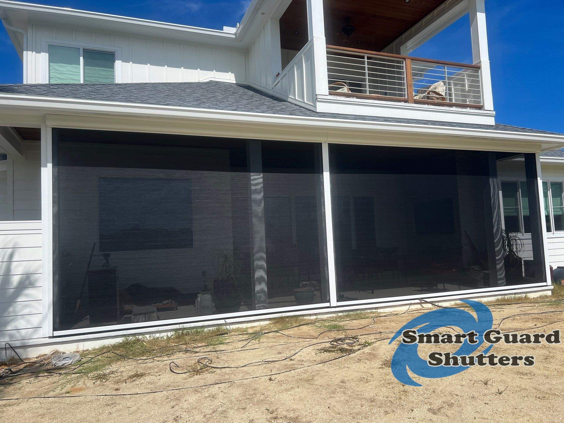 Retractable Sun & Bug Screen  by Smart Guard Shutters