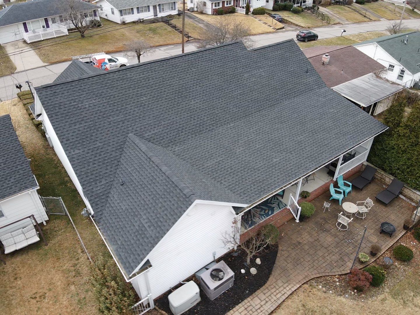 Residential Roofing Installation using GAF Timberline HDZ Charcoal by Rainstoppers Roofing