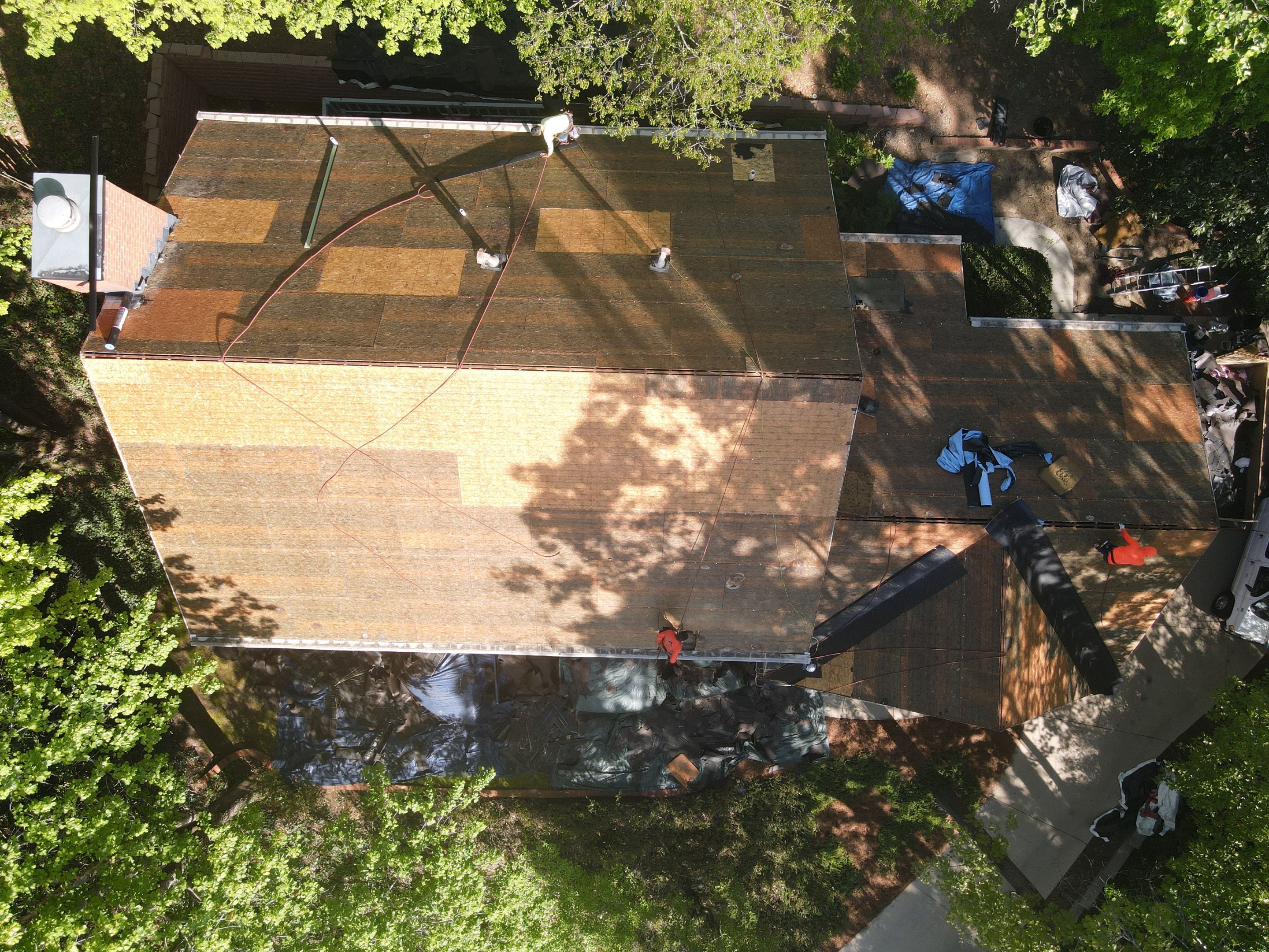 Residential Roofing Installation using Owens Corning Quary Gray by Inspector Roofing and Restoration