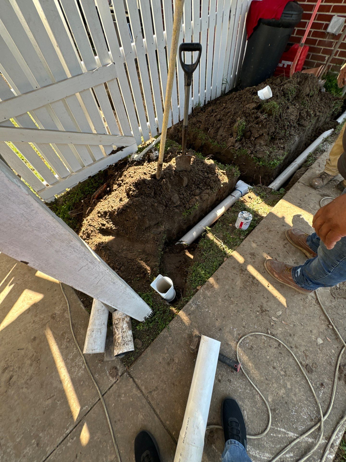 🌿 Rodney – Full Gutters, Drainage System, Flagstone Patio & Pergola  Alejandro and the Texas Urban Elements Team recently completed a multi-solution project for Rodney’s home, blending function with design.  ✅ Seamless Gutters We installed a complete 6” seamless gutter system around the home to properly redirect rainwater away from the foundation, protecting siding, paint, and landscaping while boosting curb appeal.  ✅ Drainage System A new PVC storm drainage system was integrated into the gutters and extended to carry roof runoff away from the house. This ensures water won’t pool near the foundation or the new patio area.  ✅ Flagstone Patio Ground We prepped, leveled, and installed a custom flagstone patio for Rodney—delivering both beauty and durability, creating a natural, timeless look that ties perfectly into the yard.  ✅ Pergola Addition To conclude, our framing team constructed a small pergola extension, providing Rodney’s patio with a shaded retreat for family and friends to enjoy.  ✨ Result: A fully protected and enhanced outdoor living space where drainage, stonework, and structure all work together for long-lasting performance and comfort.  📢 At Texas Urban Elements, we specialize in building solutions that protect homes while creating beautiful outdoor environments. by Texas Urban Elements
