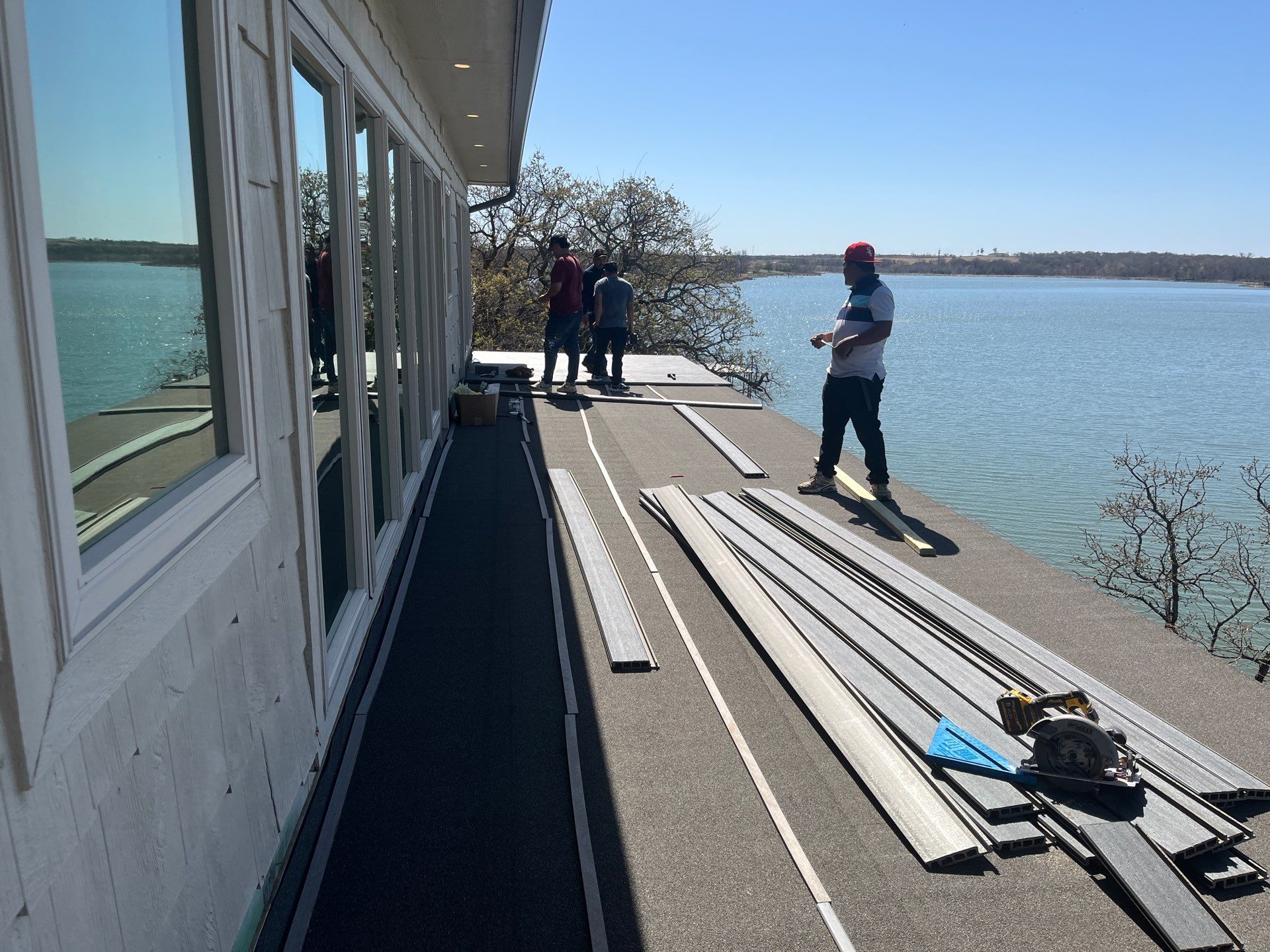 Duxxbak Deck on a Beautiful Private Lake  by BANA Roofing and Solar Supply