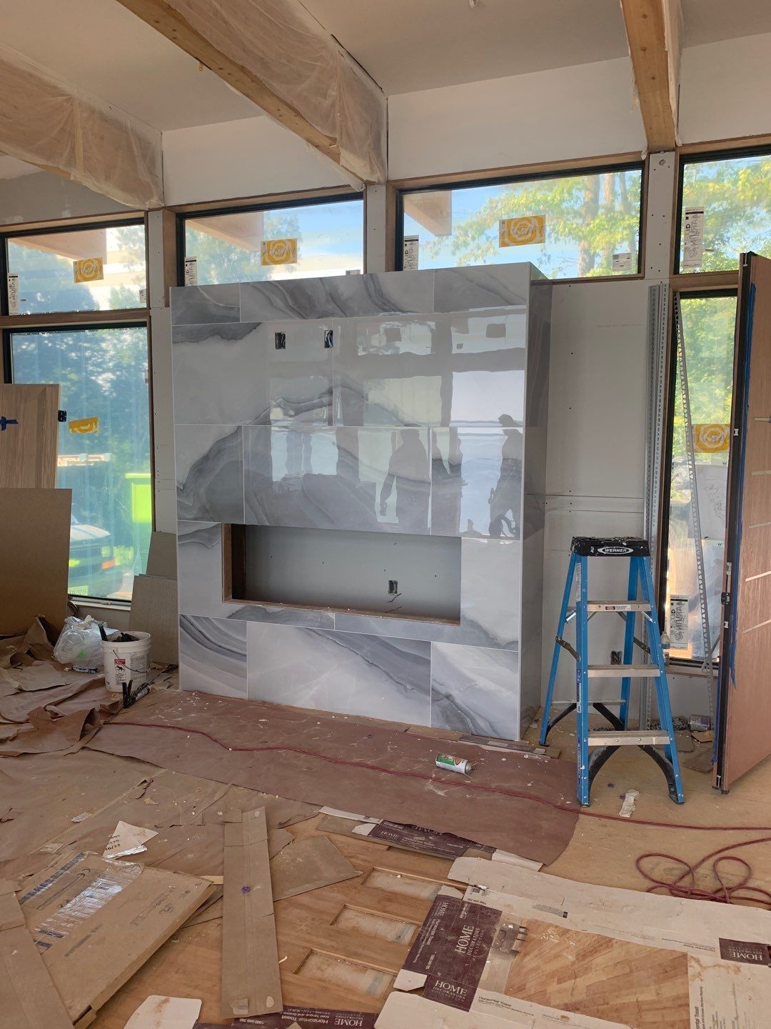 Fireplace Build by Greenspring Construction Services