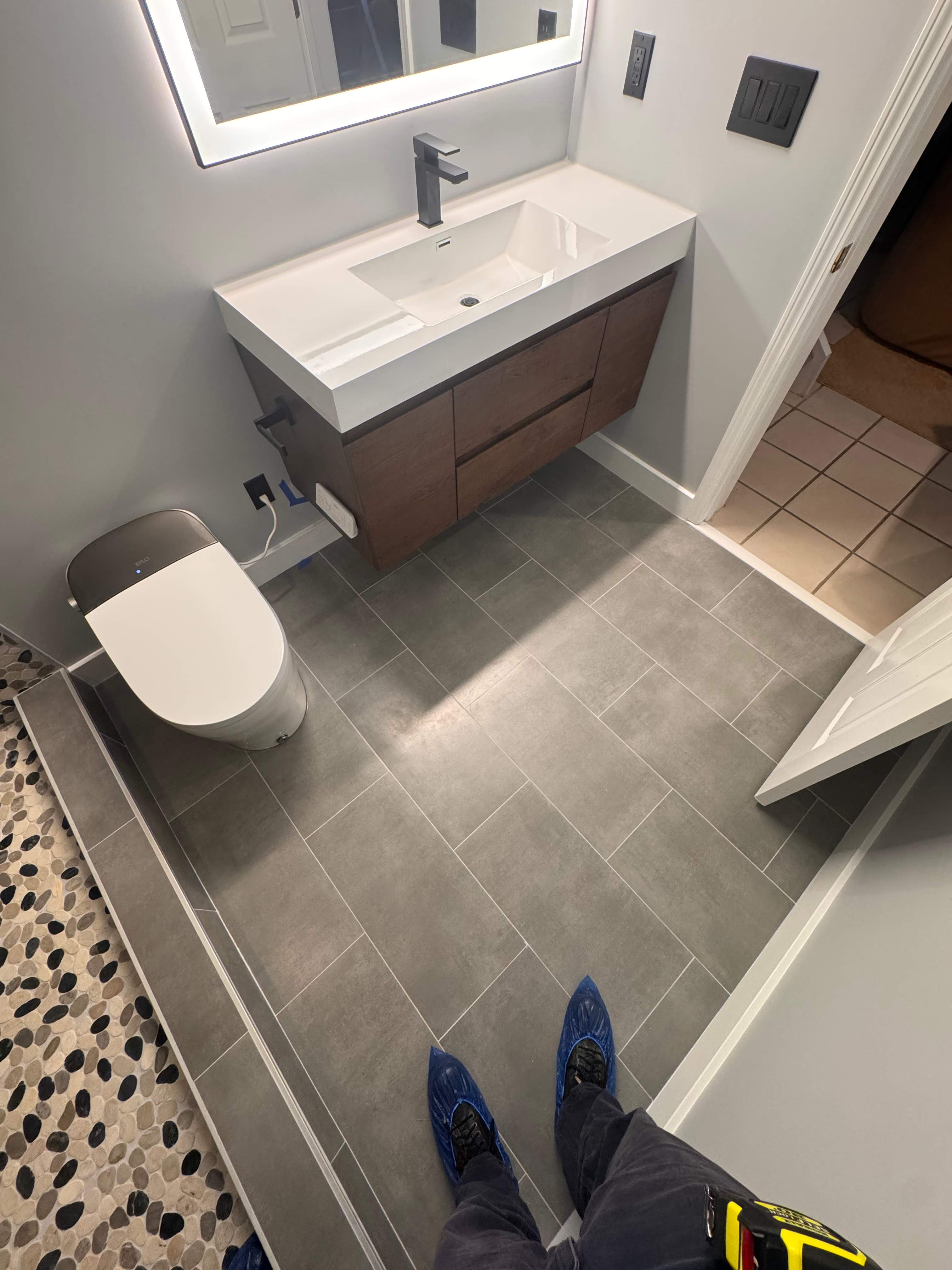 Basement bathroom renovation by Prudencio