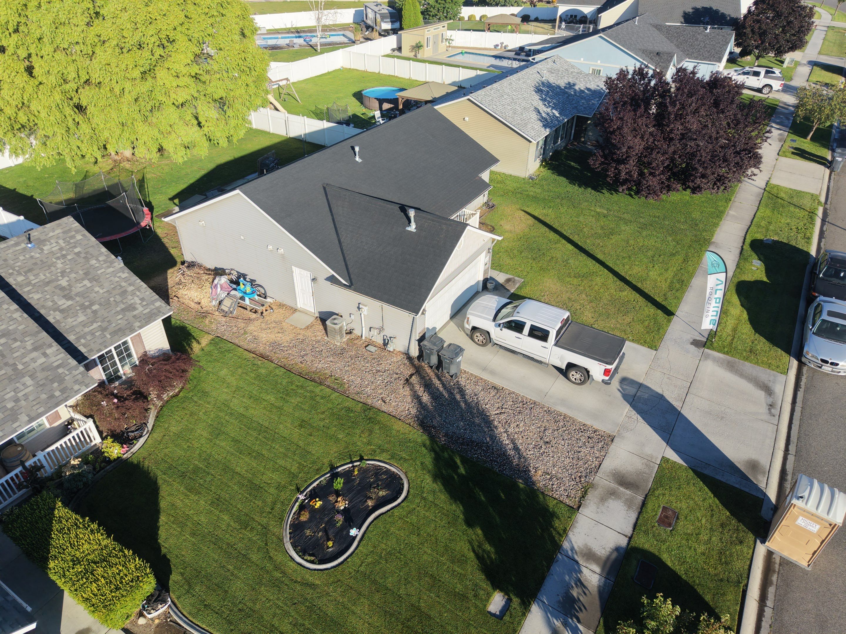 Full Residential Roof Replacement and Shingle Installation in Hudson Dr Pasco, WA 99301  The Denali System - Certainteed Landmark® Shingle - Cinder Black by Alpine Roofing