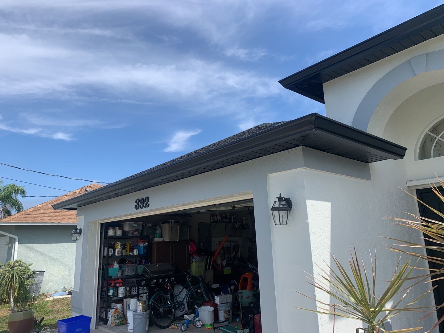 Black Seamless Gutters for Modern Cape Coral Homes by Gutter Professors